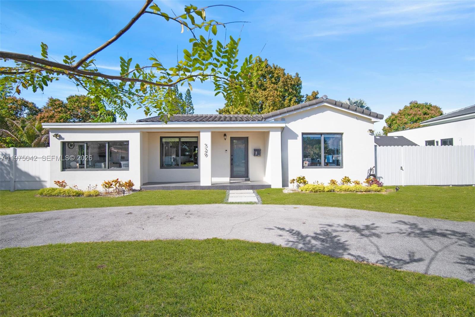 Beautifully remodeled modern 3-bedroom, 2-bath residence just steps from the heart of Miami Shores. Situated on an expansive 10,000 sq ft lot, this fully renovated masterpiece was redesigned with no expense spared and premium finishes throughout. The home features full impact windows and doors, a brand-new tile roof, new driveway, and fresh interior and exterior paint.
The custom European-style kitchen is equipped with quartz countertops and brand-new high-end Samsung appliances. Designer bathrooms, elegant flooring, and recessed lighting throughout elevate the home’s modern sophistication.
A true turnkey opportunity in one of Miami Shores’ most desirable locations — this exceptional property will not last.