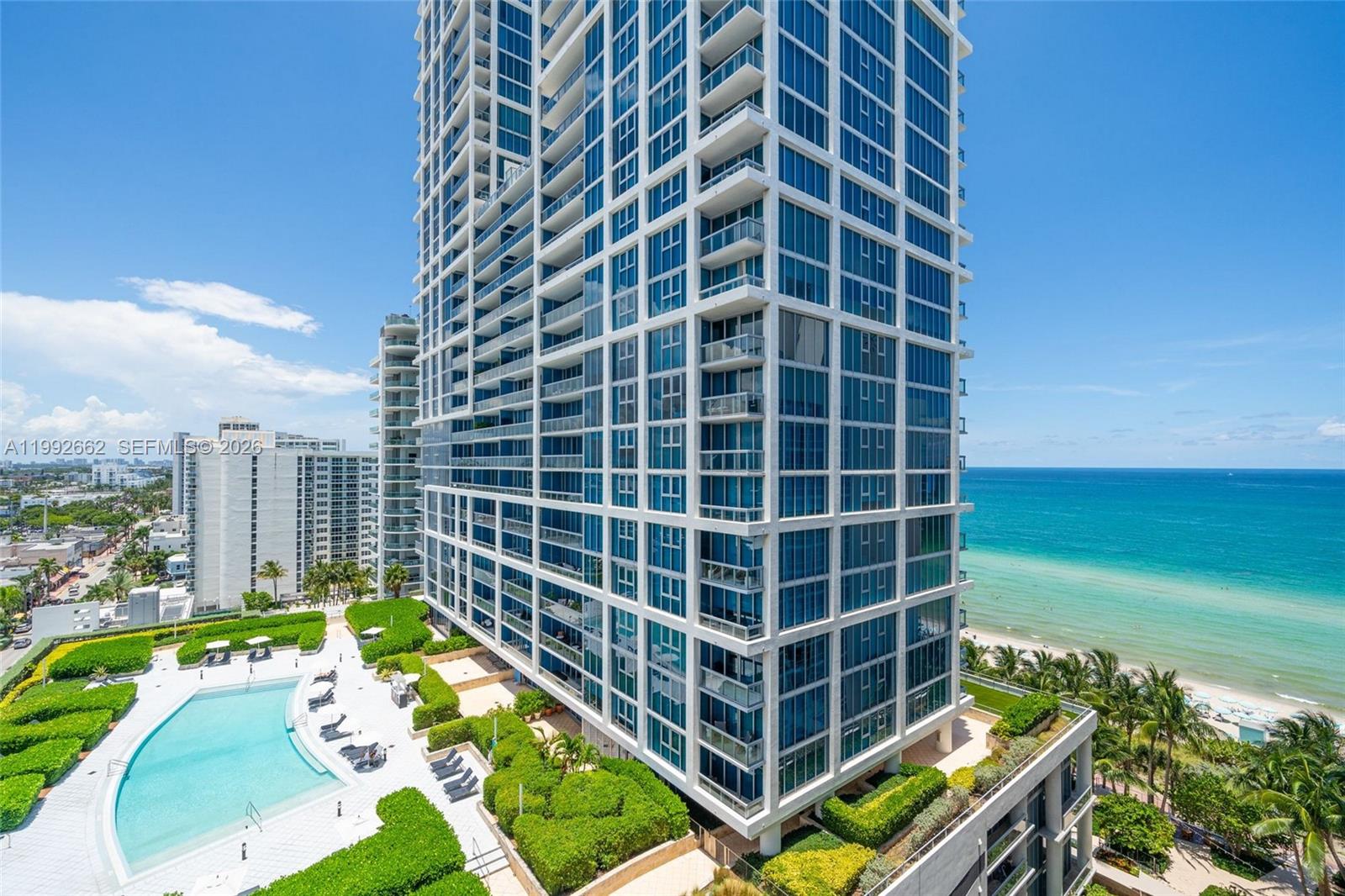 Best deal for a 1/1 in  9+ acre Oceanfront Carillon Wellness Residences. Views of pool, sunsets, peek-a-boo view of ocean. HOA comes with 8 memberships to Forbes #1 rate Spa, Private Beach, Oceanview 4 story gym, Hydrotherapy circuit, Wellness Center with 100's of world renowned fitness classes.4 pools, Michelin star pop-up, Juice bar.200/mo food & spa credits included with hoa. There is no other property that offers luxury and healthful living like Carillon!