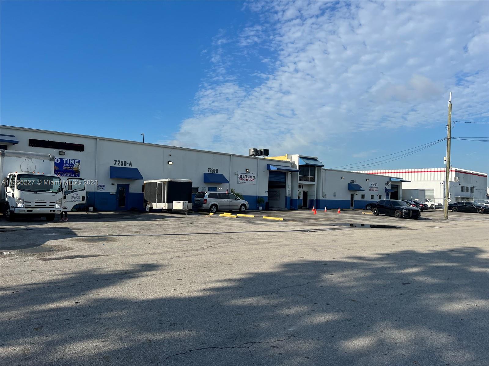 A free standing warehouse/storage facility with 19,178 SF of space. The building has three (3) bays with each having an overhead street level door with direct street access (front loading doors). 
The building is presently 26% Leased, but the entire building can be made available for A user investor, / user can occupy 19,178 SF. Each bay has a small office component with bay CDE having the largest two story office section. The second floor office area can be occupied as an independent office unit/business also. The land lot is 29,228 SF with full frontage on NW 41 street. 16 marked parking spaces on site.  
Ceiling height 16 Feet, Twin T construction .  Listing Rental rates are $22.50 SF IG...
Property is also located in an "Opportunity Zone District”