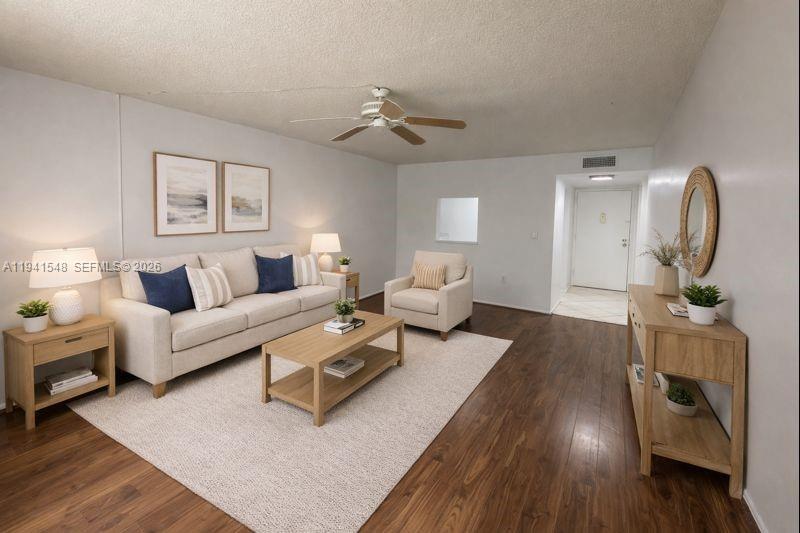 REMODELED 2/2 WITH BRAND NEW CABINETS, QUARTZ COUNTER TOPS, NEWER APPLIANCES AND NEW VANITIES IN THE BATHROOMS. LAMINATE FLOORS. SCREENED-IN BALCONY WITH A NICE. AC IS 2022. LAUNDRY ROOM AVAILABLE ON THE SAME FLOOR. QUICK HOA APPROVAL. PROOF OF FUNDS AND ADVANCE SCHEDULE SHOWING SINCE TENANT IN PLACE PAYING $1870 UNTIL 12/31/2026.