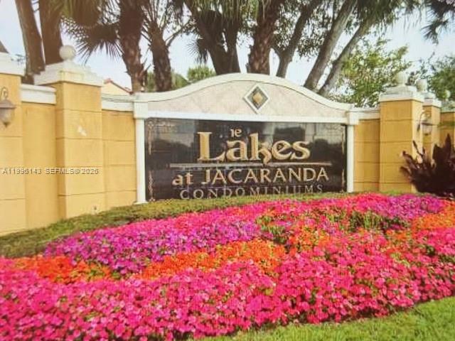 Beautiful and spacious 2 bedroom 2 bath condo with upgraded bathrooms, stainless steel appliances,
granite countertop and washer and dryer.  Laundry room is located on patio. Unit is freshly painted and 
all polyurethane pipes have been replaced as requested by the Association.  Club House facilities include pool, tennis court, gym and an area for car washing. Supermarkets nearby and close to Sawgrass Mills and highway 595.  Unit is sold AS IS!  Please submit Offer with proof of funds if cash or pre approval if financed.