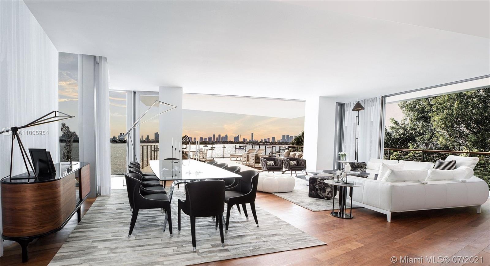 Composed of 59 individually designed waterfront residences around a glittering lagoon, Monad Terrace by Pritzker Winner, Jean Nouvel, provides brilliant light, private outdoor space, climbing gardens, unique sawtooth honeycomb facades & stunning sunset views of Biscayne Bay. Kitchens with dramatic sculptural marble island in Calacatta. Master baths with richly veined, spacious stone countertops, marquetry flooring and tiled walls. Other notable features include custom cabinetry & built-in features, designer fixtures, teak flooring throughout & private elevators. Immediate Occupancy. Photos and Renderings are from model residences.