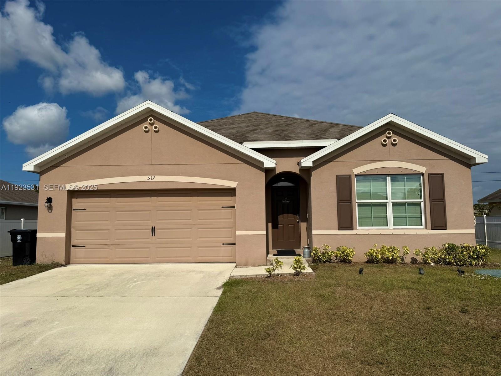 Have you been waiting for a home that has it all? Wait no more! This home has everything you’ve been looking for and more. Spacious home features 4b/2b, kitchen with SS appliances with an island that opens to the living space, walk-in closet, hurricane shutter, and much more. Ample parking with a 2-car garage plus driveway. Spacious backyard perfect for families and entertaining. This house provides plenty space for all your toys without any HOA restrictions. Located close to I95 & Turnpike, as well as near Whispering Pines Park & shopping. Don't wait for a builder, move into your home today.