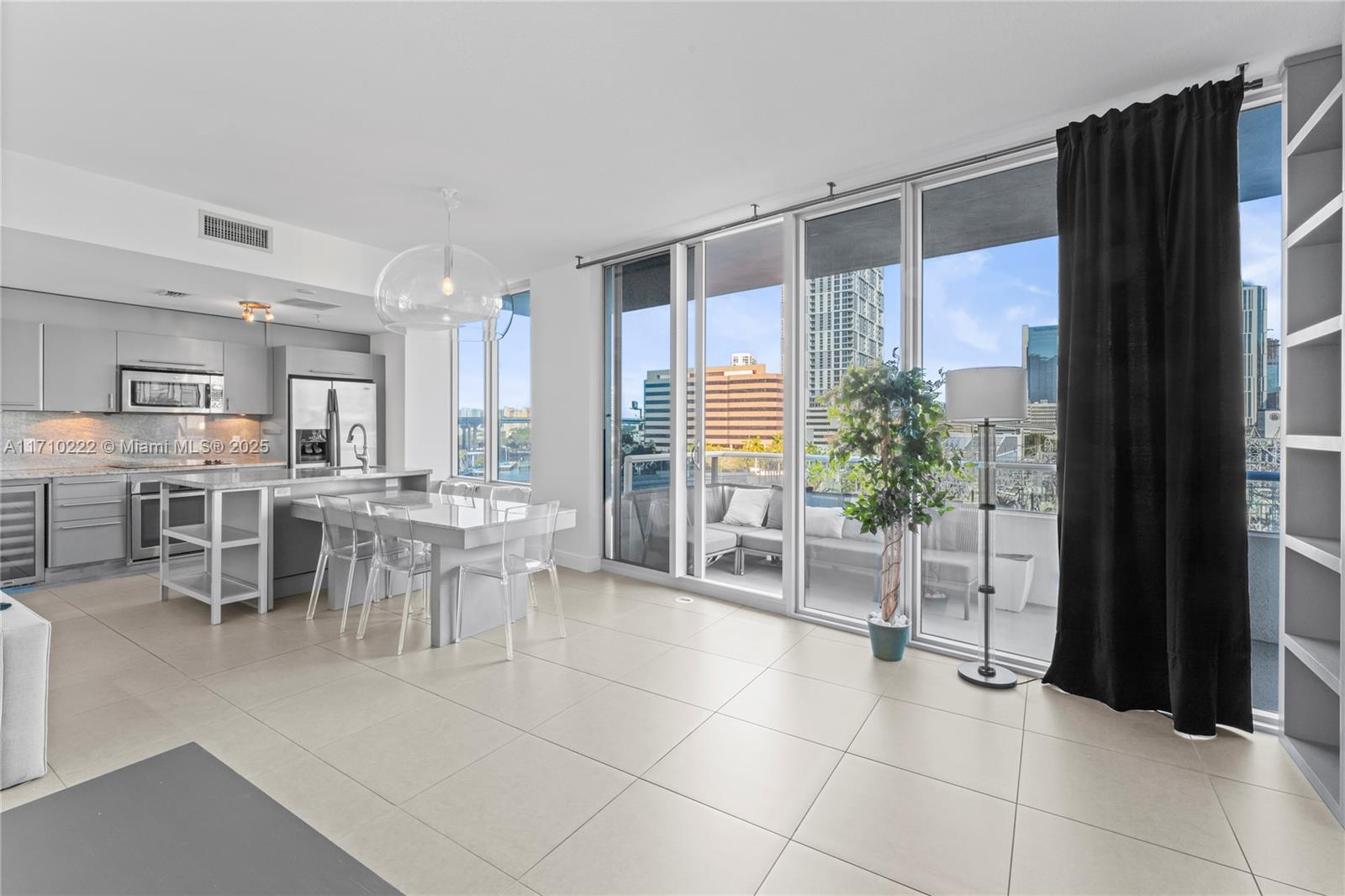 SPACIOUS 2 bed/2.5 bath riverfront apartment --- Largest floorplan in the building at 1,540 sqft plus 2 large balconies. Updated baths, kitchen and appliances including top-of-the-line washer/dryer. Custom closets in bedrooms. High ceilings and incredible views of Miami river and boats/yachts going by. Only 3 apartments per floor. Parking spot on same level behind apartment--feels like private garage and no need for elevator. Apartment comes with furniture as seen in pictures. Steps from Brickell City Centre and Underline. True gem. Note: Building is undergoing repairs--pool is currently closed. 6 and 9 month leases considered @ higher rate--please inquire.