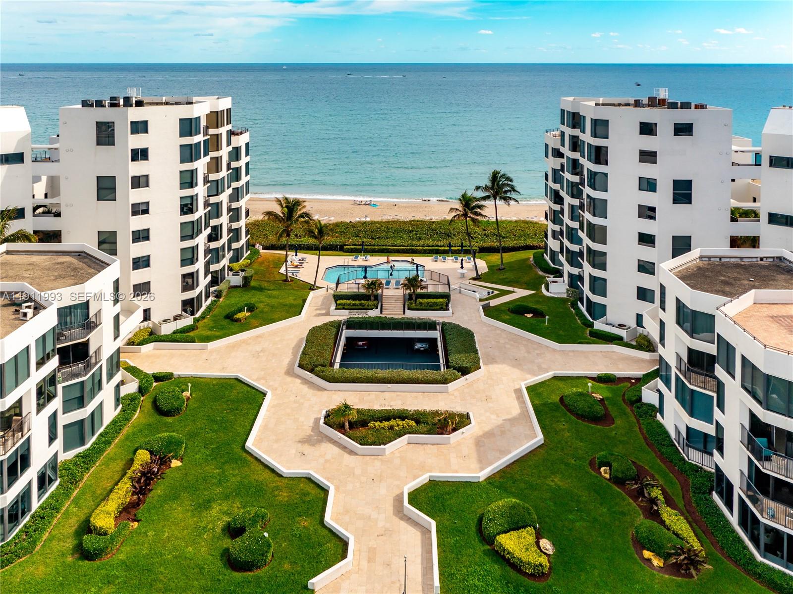 IMAGINE 2,240 SQF ON SAND WITH OCEAN VIEWS AND RESORT LIKE LIVING.SPACIOUS TWO STORY UNIT THAT FEELS LIKE YOUR PRIVATE HOME. A RESIDENTIAL, QUIET BUILDING WITH UNIQUE ARCITECTURE. TWO STORY CONDO FEELS LIKE A PRIVATE HOME. VIEWS OF INTRACOASTAL AND SUNSETS. COMMUNITY BBQ AND SUNDECK TO ENJOY OUTDOORS.
IMPACT WINDOWS, A PARKING SPOT AND A STORAGE BIN MAKES THIS UNIT  A MUST SEE.
THE OCEAN VIEWS AS FAR AS YOU CAN SEE. SWIM IN THE HEATED, SALTWATER POOL AND WALK A FEW STEPS TO YOUR PRIVATE BEACH. TOWN OF HIGHLAND BEACH IS A THREE MILES PARADISE. THIS UNIQUE BUILDING HAS MET ALL THE MILESTONE RESTORATION WORK AND RESERVES ARE FULLY FUNDED.
A PRESTIGIOUS RESIDENTIAL TOWN TUCKED BETWEEN DELRAY BEACH AND BOCA RATON.
ATLANTIC AVE IN DELRAY BEACH AND MIZNER PARK IN BOCA RATON ARE THE ULTIMATE DESTINATION FOR THE RESTAURANTS AND ENTERTAINMENT.
