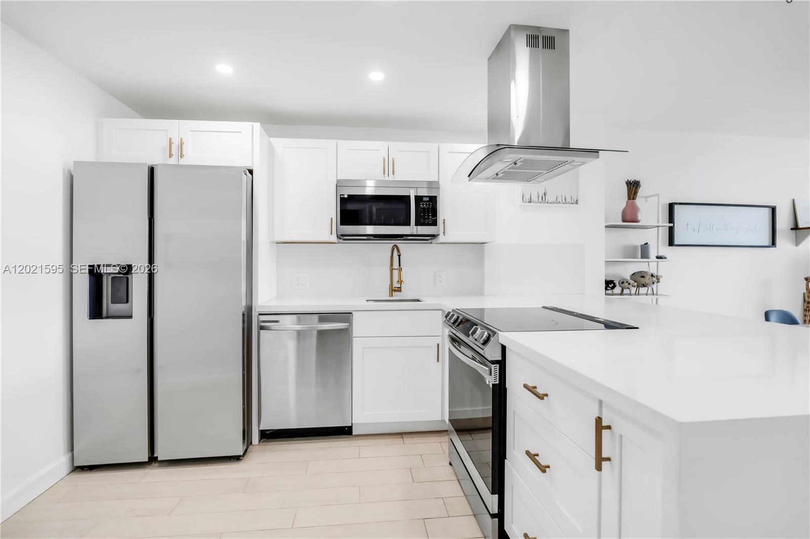 MOTIVATED SELLER!! Fully updated luxury condo overlooking the famous Turnberry Golf Course in the heart of Aventura. This bright and spacious 1BR/1.5BA residence offers breathtaking panoramic golf, skyline, and pool views along with a modern open floor plan. Features include sleek porcelain tile floors throughout, freshly painted interiors, updated bathrooms, blackout electric blinds, and a new A/C installed in 2024. The updated kitchen features quartz countertops, stainless steel appliances, and generous storage, creating the perfect space for entertaining or everyday living. Enjoy peace of mind in a gated community with 24-hour security, covered garage parking, renovated lobby and hallways, and unlimited guest parking. Residents enjoy resort-style amenities including a heated pool, jacuzzi, sauna, fitness center, clubhouse, card room, and library. Maintenance includes water, cable, internet, flood insurance, fumigation, and assigned garage parking. The building has completed its 40-year certification, adding additional confidence and value. Ideally located just steps from the scenic 3-mile Aventura Circle walking and biking trail, Aventura Mall, restaurants, cafes, houses of worship, and entertainment. Minutes from Sunny Isles Beach, Oleta River State Park, Gulfstream Park, JW Marriott water park, Brightline station, I-95, and both Miami and Fort Lauderdale airports. Perfect for full-time living or a seasonal retreat in one of Aventura’s most sought-after locations.