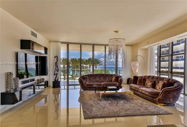 BEST DEAL IN THE BUILDING - OWNER WANTS OFFERS! The luxurious and modern 3 bedrooms plus den 3.5 bathrooms unit 3,884sq ft with three wrap around balconies located in prestigious St Regis Condominium on the oceanfront of Bal Harbor. Professionally decorated gorgeous interior with Italian furniture. St Regis has many amenities - SPA, gyms, restaurants, full beach service, personal concierge, spacious territory. St Regis is located right across the street from popular Bal Harbor Shopping Center.