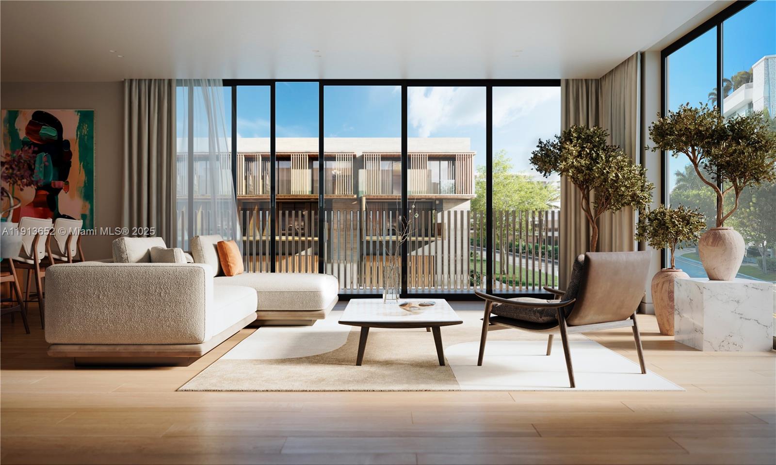 Discover Bay Villas, your luxurious retreat in the sought-after Bay Harbor Islands. This exclusive neighborhood is Miami's hidden gem, offering charming, walkable streets, waterfront access, and laid-back elegance.

This townhome features 4 bedrooms, 4.5 bathrooms, and 2,738 sq ft of refined interior living across three levels, plus a magnificent rooftop terrace. 


Highlights Include: Interior Elevator from ground floor to rooftop. Private, 2-car climate-controlled garage. Armony Cucine kitchen with Miele appliance and coffee system. Stone countertops, premium fixtures, and high-end flooring options. Smart home ready with dimmer switches and base security system.

Delivery date: Q2 2027.