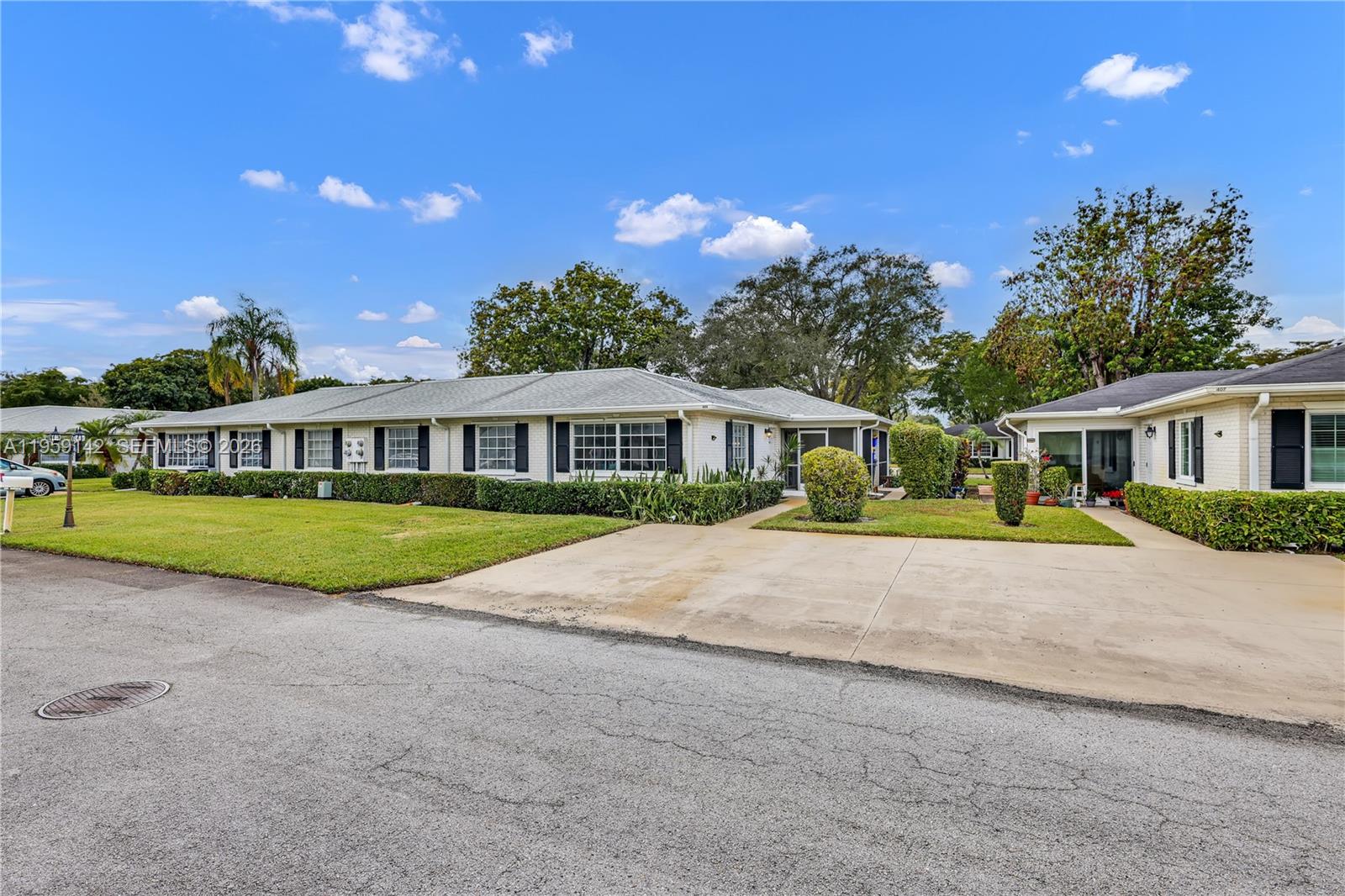 Welcome home! This beautifully updated 2-bedroom, 2-bath villa is located in the heart of Boynton Beach within the desirable 55+ community. Enjoy a quiet, relaxing neighborhood with an abundance of amenities to keep you active and entertained. The villa features a newer kitchen with ample cabinetry, quartz countertops, and in-unit washer and dryer. The open living and dining areas create a welcoming space for entertaining, complemented by tile flooring throughout and large windows that bring in plenty of natural light. Relax on your covered, screened patio with your morning coffee or evening glass of wine. LimeTree offers an active lifestyle with social activities and amenities including bocce ball, pickleball, tennis, swimming pool, shuffleboard, library, gym and a clubhouse.