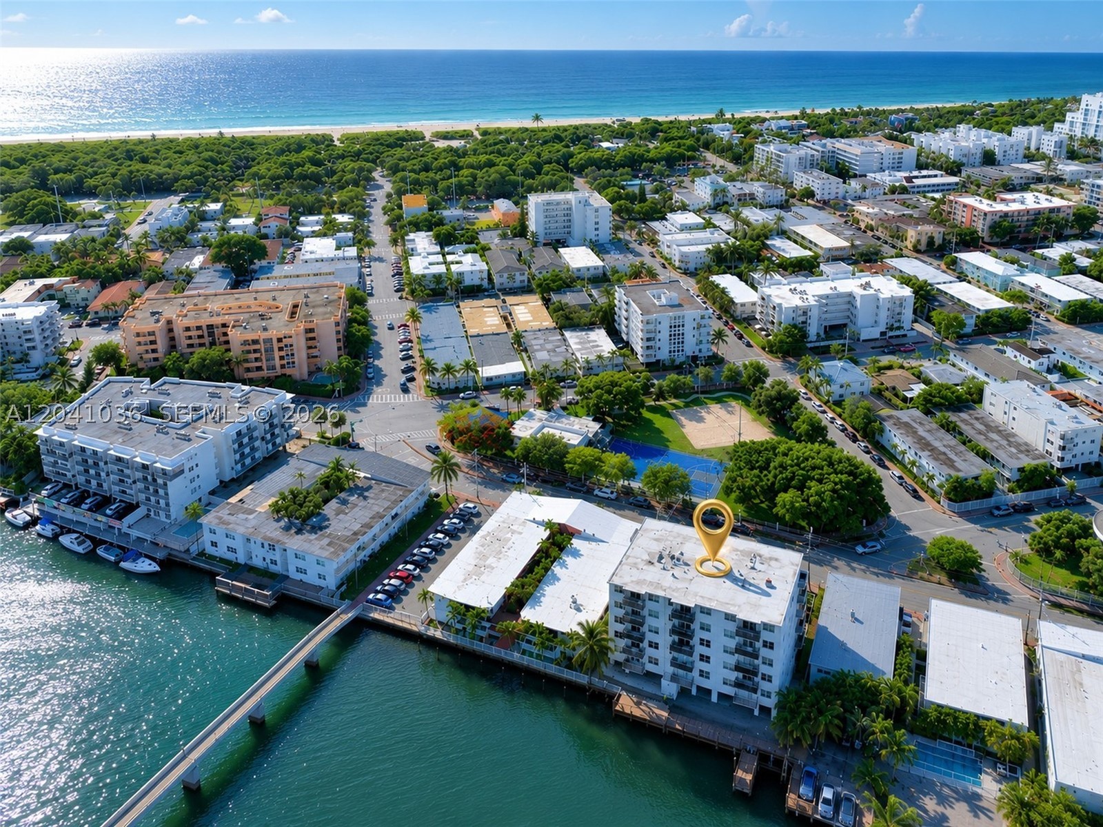Waterfront living just 3 blocks to the beach! Large 2-bedroom, 2-bath unit in a secure, well-maintained building. Features a new kitchen, assigned parking, and spacious living areas. Building improvements include a newer roof, refinished parking area, and updated electrical room. Great location close to the beach, restaurants, shopping, and everything North Beach has to offer. Building has a dock on the water (currently not accessible).