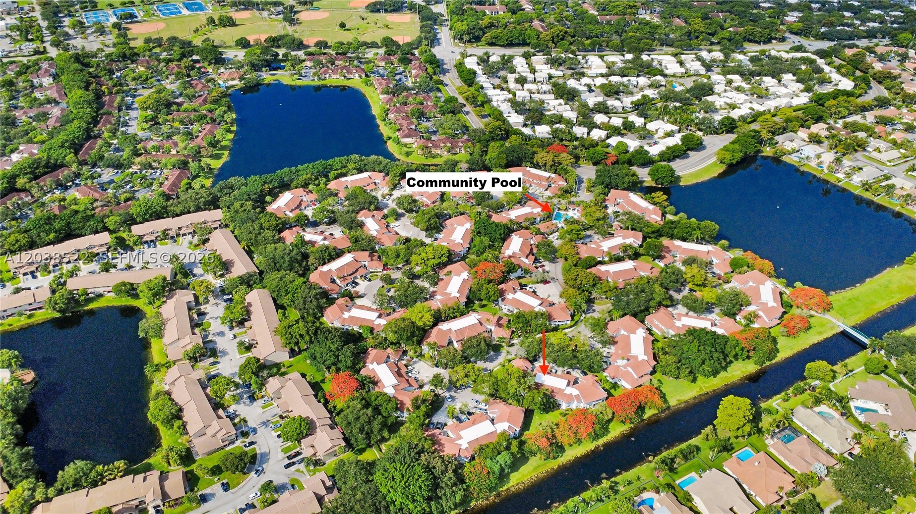 Welcome to Parc Court Condo in Plantation, a tranquil community where this beautifully maintained corner unit is ready to welcome you home. Meticulously cared for by the seller, this 2-bedroom, 2-bathroom condo offers comfort, charm, and thoughtful details throughout. Step into a beautiful kitchen featuring newer Samsung stainless steel appliances approximately 3+ years old, oversized bedrooms, and an open floor plan filled with natural light. The screened-in balcony is truly a standout feature, offering peaceful views of the lush landscape and the perfect space for entertaining, enjoying your morning coffee, or winding down with a romantic dinner. Even better, it can be accessed directly from the living room, primary bedroom, and kitchen, creating a seamless indoor-outdoor flow.  approximately 3+ years old, complemented by an A/C system replaced just 2 years . Plumbing was upgraded to PEX approximately 4 years ago, adding long-term value and reliability. Ceiling fan and light fixture has been updated, ceilings have been refinished from popcorn to knockdown. Additional features include a full-size washer and dryer, a spacious laundry room, and two parking spaces, one of which is a private garage that belongs exclusively to the unit, a rare find in condo living. Conveniently located near parks, major highways, and shopping centers, this home offers both serenity and accessibility. Pictures simply do not do it justice. You will feel the difference the moment you walk in.