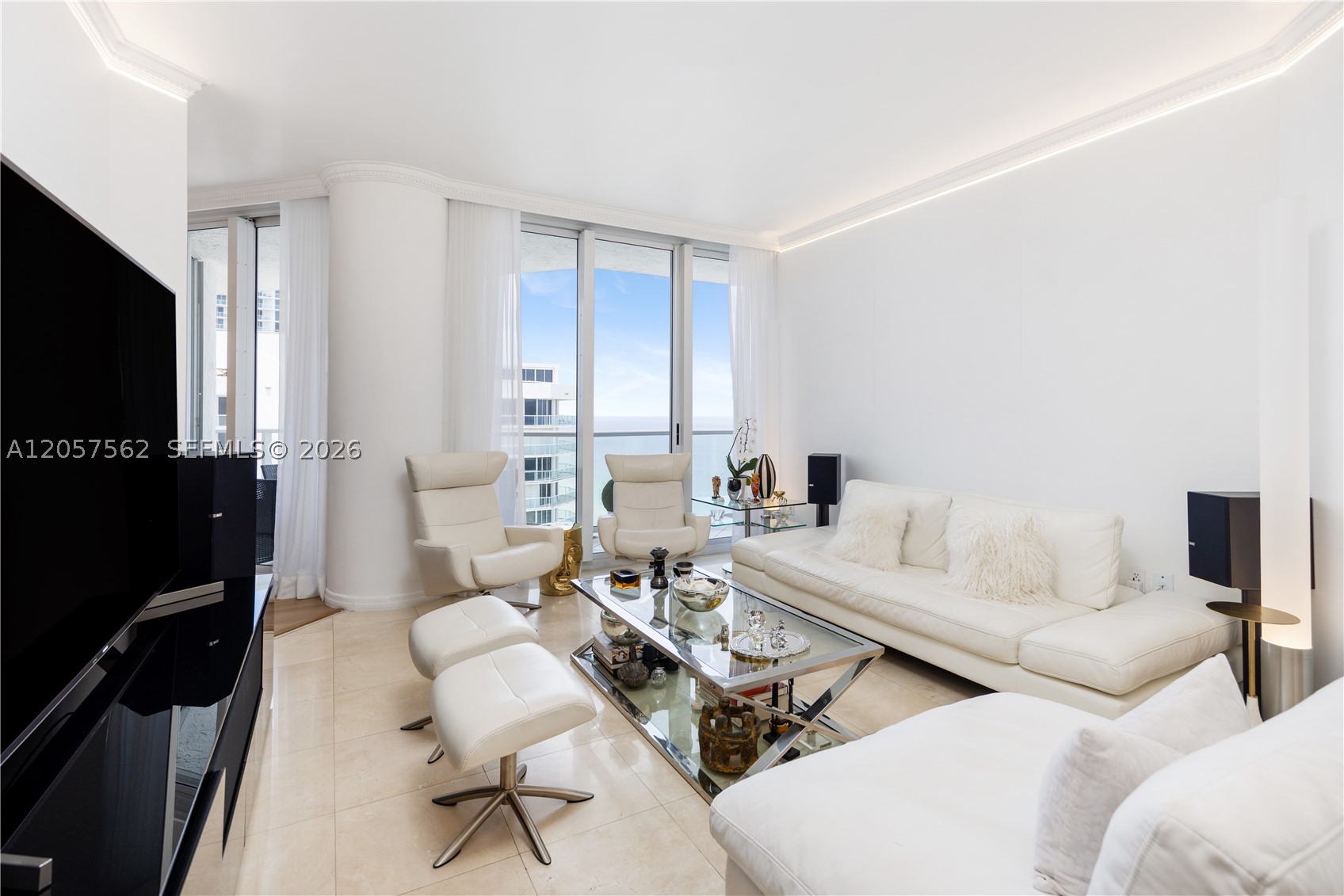 Own the top of Oceania II. Perched on the 29th floor, this 2 bedroom/2 bathroom residence is the only available home in the building with no neighbor above, offering unobstructed views of the Atlantic Ocean, the Intracoastal and the Miami skyline. Ceilings are higher than other floors in the building, adding a rare sense of volume and light. Residents enjoy a private beach club, health club and spa, two oceanfront restaurants, tennis, heated pool, marina and valet parking. A rare penthouse-level opportunity in one of Sunny Isles Beach's most sought-after addresses.