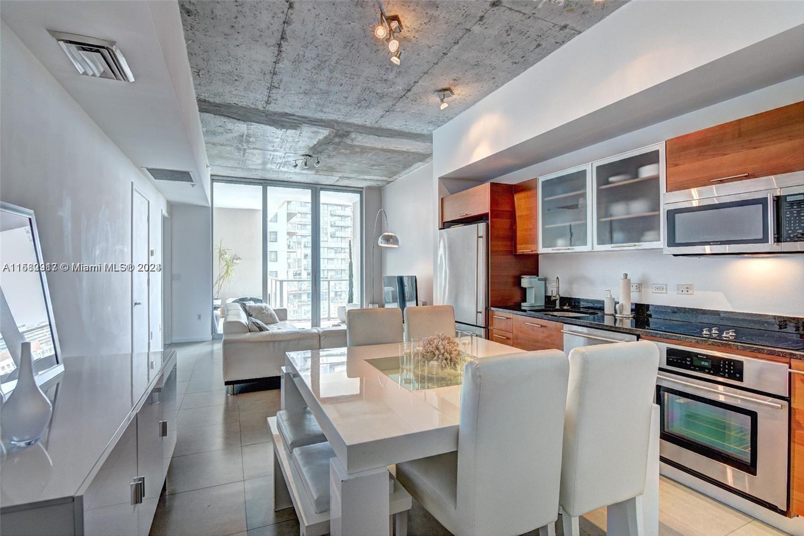 Loft-style 1/1 available at "2Midtown' condo in the heart of MIAMI. Furnished unit, featuring panoramic floor-to
ceiling impact windows and balcony with pool and city views. Rental includes modern furnishings, equipped
 kitchen, ample closet/storage space, and in-unit washer/dryer! The condo offers state-of-the-art amenities; a
 fitness center, plunge pools, sauna, steam room, jacuzzi, outdoor playground, and more. Condo services include
 24hr concierge and pool deck service. Step right out into Midtown's best shops, restaurants, and entertainment.
 Minutes away from Miami beaches, Miami Int'l Airport, Downtown Miami, Brickell, and major highways. *10%
 premium on short-term leases. Exit cleaning fee $200