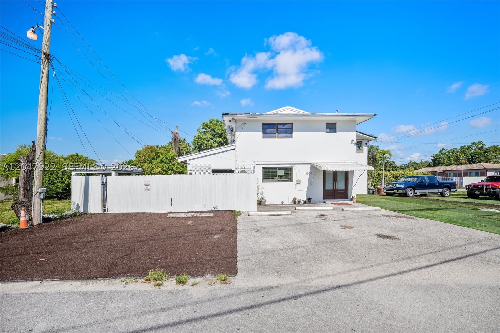 Great opportunity for investors, flippers, or end-users ready to renovate and unlock its full potential in a prime area next to West Miami! Situated on a corner lot, blocks from Coral Gables, Schenley Park, Nicklaus Children’s Hospital, public transportation, and shopping and dining all nearby. This two-story 2,200+ SF house has 2 bed, 2 baths downstairs with a large living room and kitchen. Upstairs has 2 beds + den, 2 baths and kitchenette. Both floors are currently leased to long term, month-to-month tenants currently paying below-market rents totaling $2,700/month — built-in cash flow while the new owner plans renovations. Plenty of parking. This home is a fantastic opportunity for those looking to renovate or invest in a highly desirable area near Coral Gables, while located in unincorporated Miami-Dade.