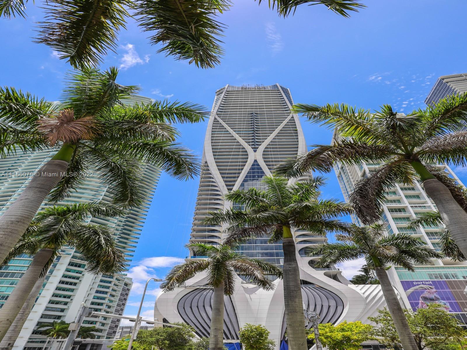 A spectacular landmark building in the heart of Miami is now the most sought-after luxury condo in the city.  Arrive to it by helicopter in the privacy and exclusivity that living in a cosmopolitan city affords its most discerning residents.  1000 Museum is renowned the world over for its exoskeleton design by the late architect and design innovator, Zaha Hadid.  Featuring an open floorplan that exposes the mesmerizing city lights throughout the unit, luxurious finishes, sleek kitchen and baths and porcelain floors throughout.  This high floor unit has direct Biscayne Bay, and SOBE views.  Walking distance to the performing arts center, FTX Arena, PAMM and Frost Science museums, and Bayside Market place.