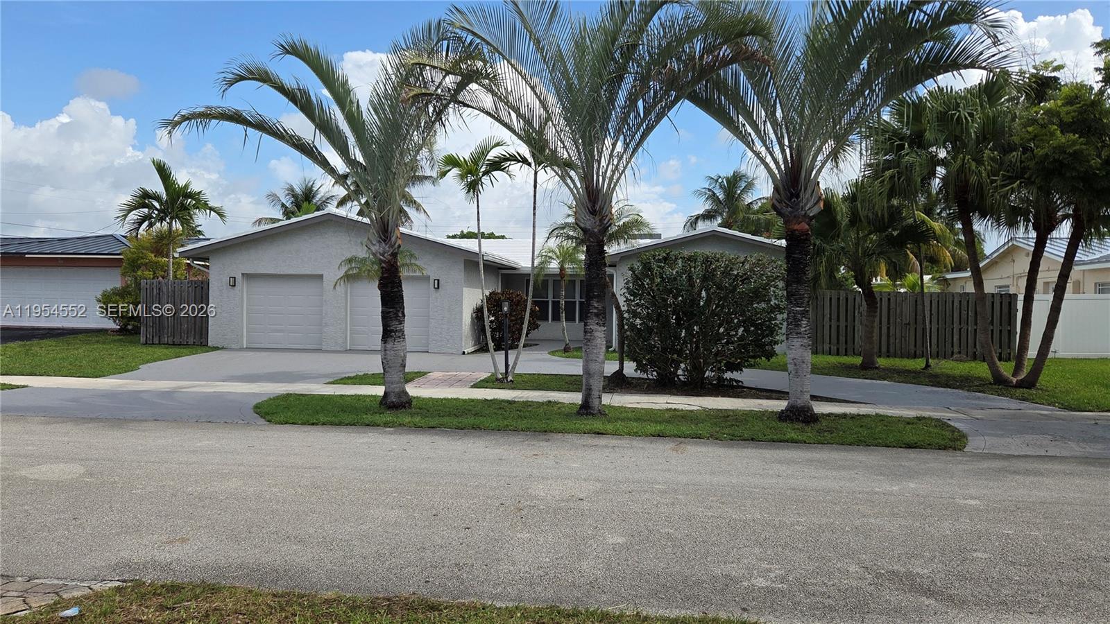 Lovely 4bed 3bth 2car garage home with screened-in pool on quiet cul-de-sac off Diplomat Parkway in East Hollywood. Great location close to local schools, houses of worship, walkable neighborhoods, beaches, parks, and a bustling downtown 1/2 mile away. 2 masters, living room, 2 all-purpose rooms, 10 seat eat-in kitchen with a 3 seat island and adjoining pantry. Separate utility room with sink and LG washer and gas dryer. Natural Gas appliances include; stove, Rheem 80 gal hot water heater, Ranai instant hot water heater for master, natural gas hookups for the BBQ, pool heater, and generator. Central alarm system. 1300sqft screened patio and pool. Impact windows. New main A/C and new separate A/C for master bedroom. New flat roof. New gutters. 3410sqft incl. 2 car garage and utility room.