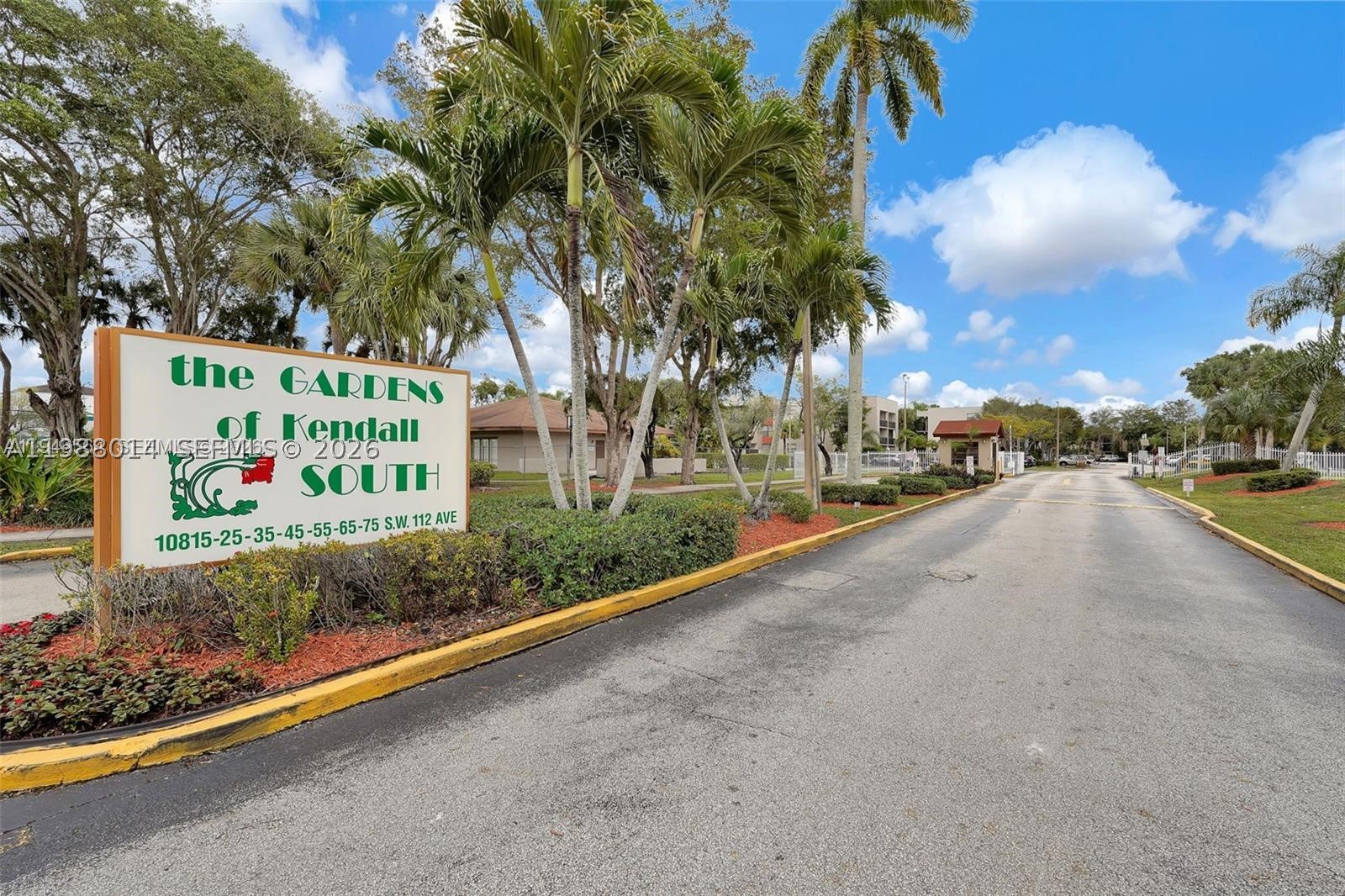 * * *   GARDENS OF KENDAL SOUTH CONDO BUILDING 6  -  PRISTINE AND VERY NICE MOVE-IN CONDITION CLEAN IN A GATED COMMUNITY - FEW STEPS TO MIAMI-DADE COMMUNITY COLLEGE SOUTH CAMPUS  -  1 BED / 1.5 BATHS - TILES THROUGHOUT - ONE ASSIGNED APRKING SPACE - WASHER/DRYER OUTSIDE RIGHT BY THE 2nd FLOOR and TRASH CHUTE - TWO POOLS - CLUBHOUSE, TWO TENNIS COURTS - BILLIARD ROOM & SAUNA - SECURITY CAMERAS - WALKING DISTANCE TO PUBLIC TRANSPORTATION'S & SUPERMARKETS - NEAR 878 EXPRESSWAYS  * *  EASY TO SHOW  -  PETS  OK!  -  PER ASSOC. APPLICATION MAX. 15lb  -  SELLER WILL PAID THE CURRENT SPECAIL ASSESSMENT AT TIME OF CLOSING!  **  ALSO AVAILABLE FOR RENT - MLS A12019725