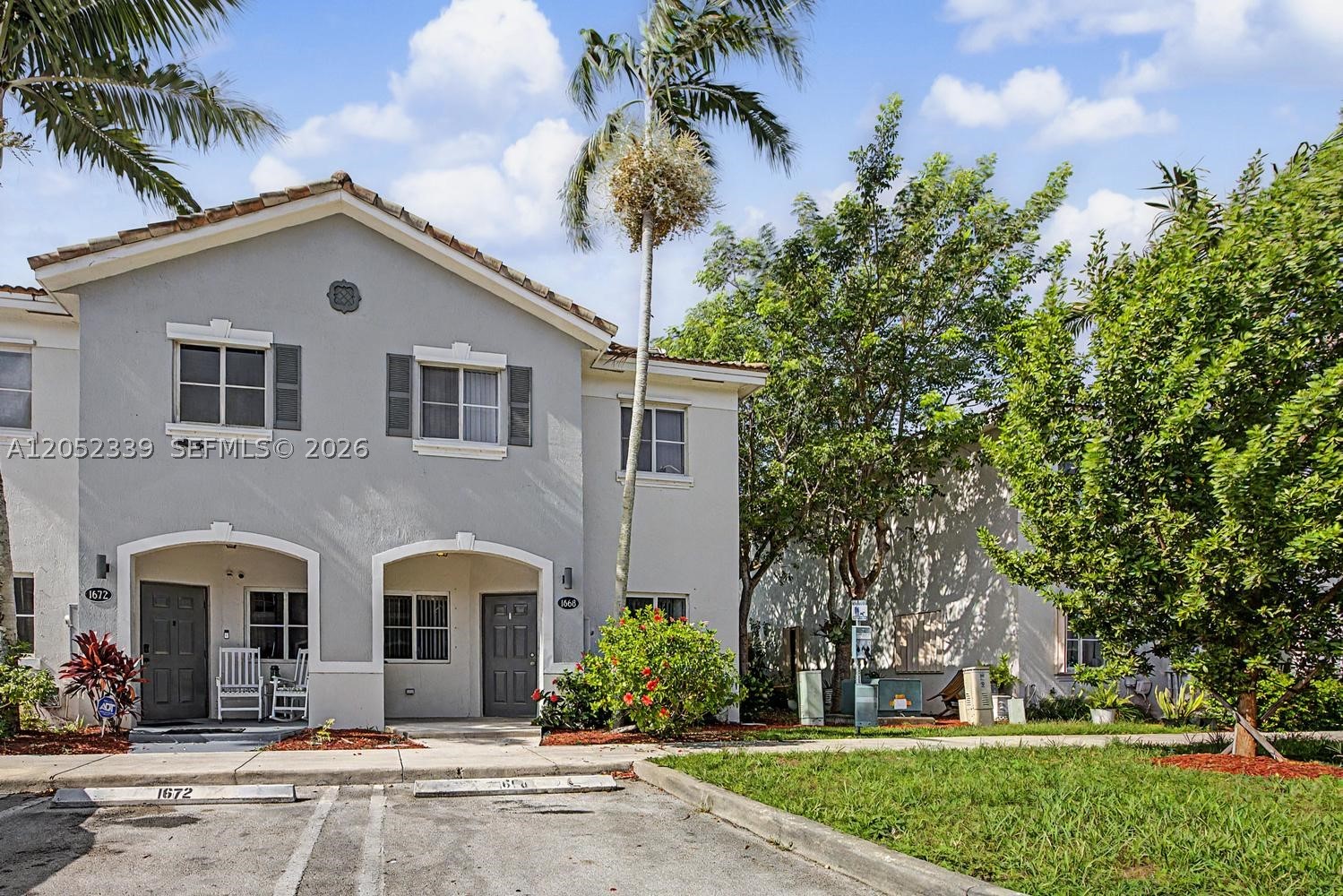 Beautifully remodeled townhouse in a gated community with a pool. Enjoy a well-equipped kitchen that flows seamlessly into the living area, creating an ideal space for family gatherings. Each bedroom offers ample natural light, providing a warm and welcoming atmosphere. Tile on the ground floor & carpet in the bedrooms.  Full size washer/dryer, freshly painted, fenced patio. Enjoy the community pool. Quick access to the Turnpike & US1. Close to shopping, schools, Air Force Base, Turkey Point, Speedway and The Florida Keys. Section 8 ok.