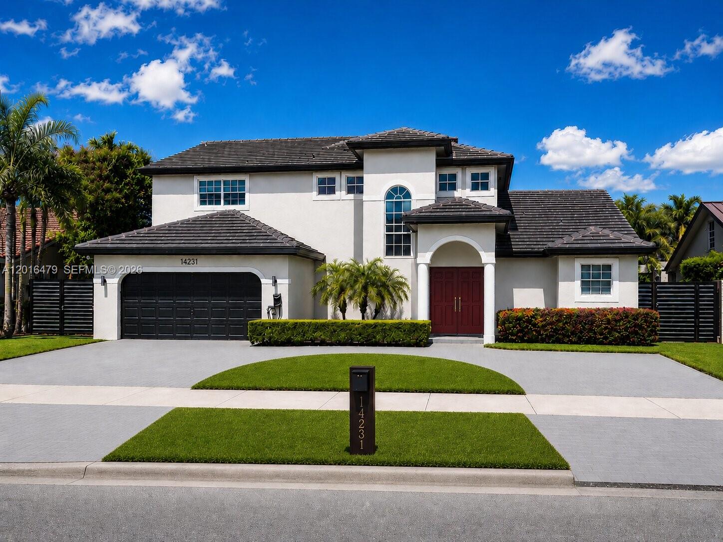 Welcome to your personal retreat! Boasting over 3,200 sq ft of living space, this 4-bedroom, 3.5-bath pool home offers exceptional value per square foot. You'll love the open layout with laminate flooring and a fully updated kitchen featuring quartz countertops, stainless-steel appliances, and recessed lighting. A four-year-old tile roof provides peace of mind, while smart-home technology adds modern convenience to everyday living. Step outside to your private resort-style oasis, featuring a screen-enclosed saltwater pool, covered terrace, and pergola, allowing you to enjoy South Florida's outdoor lifestyle with added comfort and protection from mosquitoes and other pests. Whether you're hosting family gatherings, entertaining friends, or simply unwinding after a long day, this inviting outdoor space can be enjoyed day or night comfortably throughout much of the year. With a circular driveway, two-car garage, no HOA, and convenient access to major roads, highways, shopping, dining, and entertainment, this home seamlessly blends generous living space, modern comfort, and outdoor enjoyment.