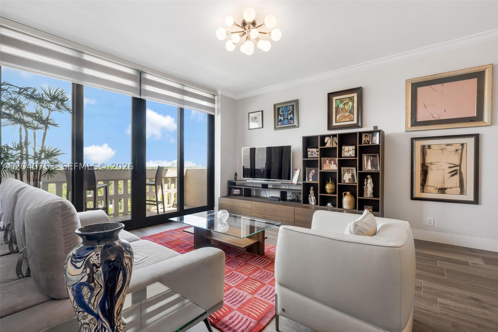 Resort style living on exclusive Edgewater Drive. This penthouse unit features tallest ceilings in the building. Impeccably renovated with top of the line finishes, faces North with views of Biscayne Bay and Downtown Miami. Gables Waterway Towers is secure with a 24 hour doorman, onsite management, and is financially sound. Do not miss this opportunity, make your offer!