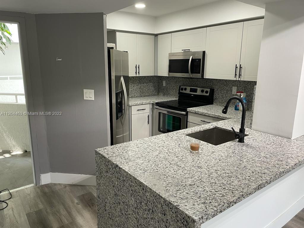 Spacious and remodeled 2 bedrooms 1 bathroom condo with balcony.  New floors and freshly painted,  kitchen is completely remodeled with exquisite taste, new dishwasher and microwave.  Washer and Dryer inside the unit.
Many amenities in the community, pool, elevator, security. Close to shopping centers, schools, library, parks and public transportation.