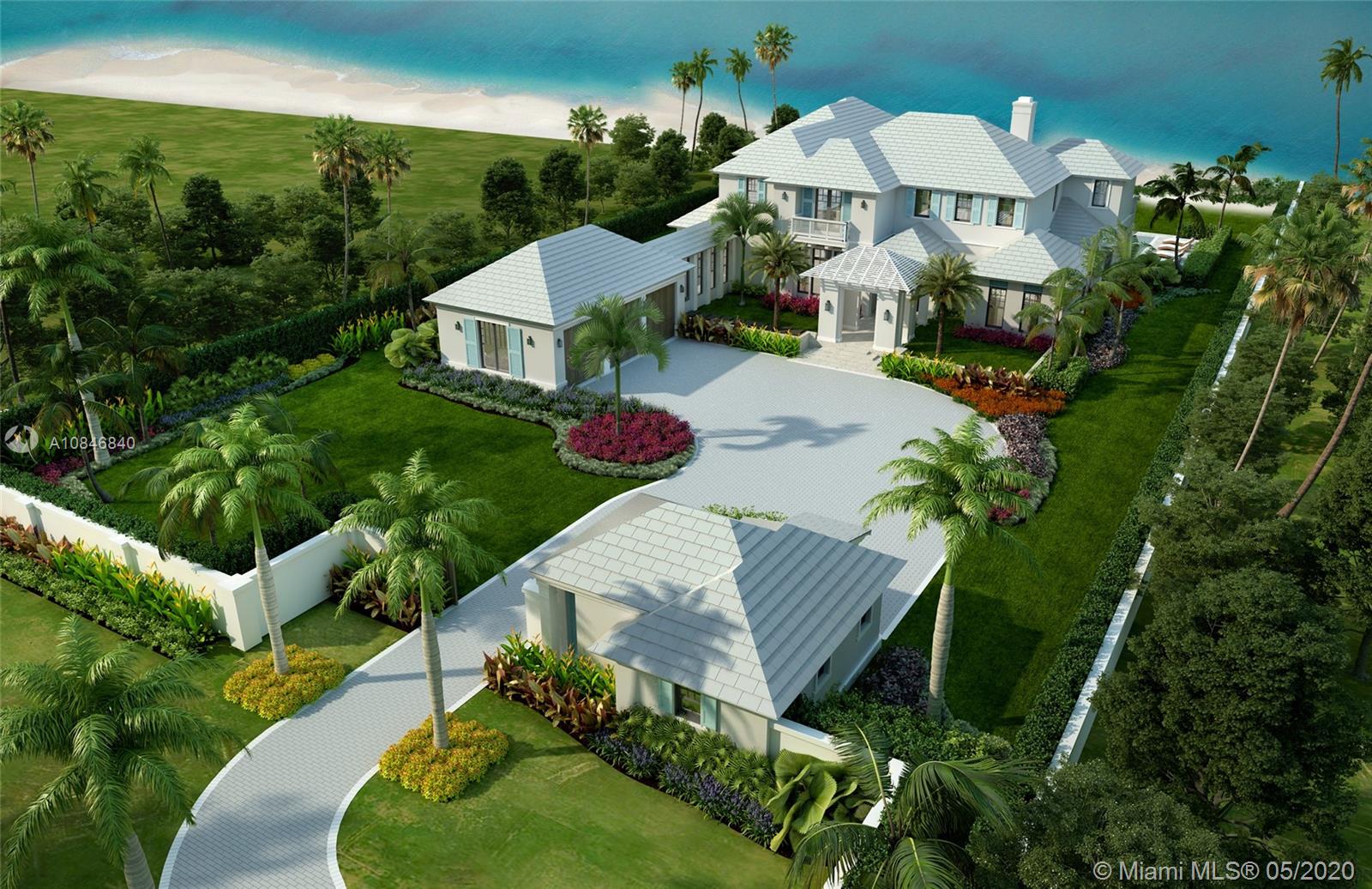 Soon one of Gulf Stream's most significant, contemporary masterpieces via collaboration by renowned developers, US Construction & NRIA w/ world-class architect, Randall Stofft. Unveiling finest design & features in an unmatched setting of 121' of breathtaking ocean frontage & 391' deep lot. Panoramic ocean views w/floor-to-ceiling windows, 3 terraces & loggia overlooking an 825 SF pool/spa. Private oasis of 8925 TSF, 6BR/8bath estate w/separate guest house & 3 car garage. Entertainer's delight...Chefs Kitchen w/European cabinetry, quartzite countertops & top-of-the-line appliance package to the Entertainment Wing w/wine room, media & club room. Architectural accoutrements...specialty millwork, fireplace w/feature wall & serene entry. 
Note:Buyer pays 1.5% fee @ closing & sf to be verified