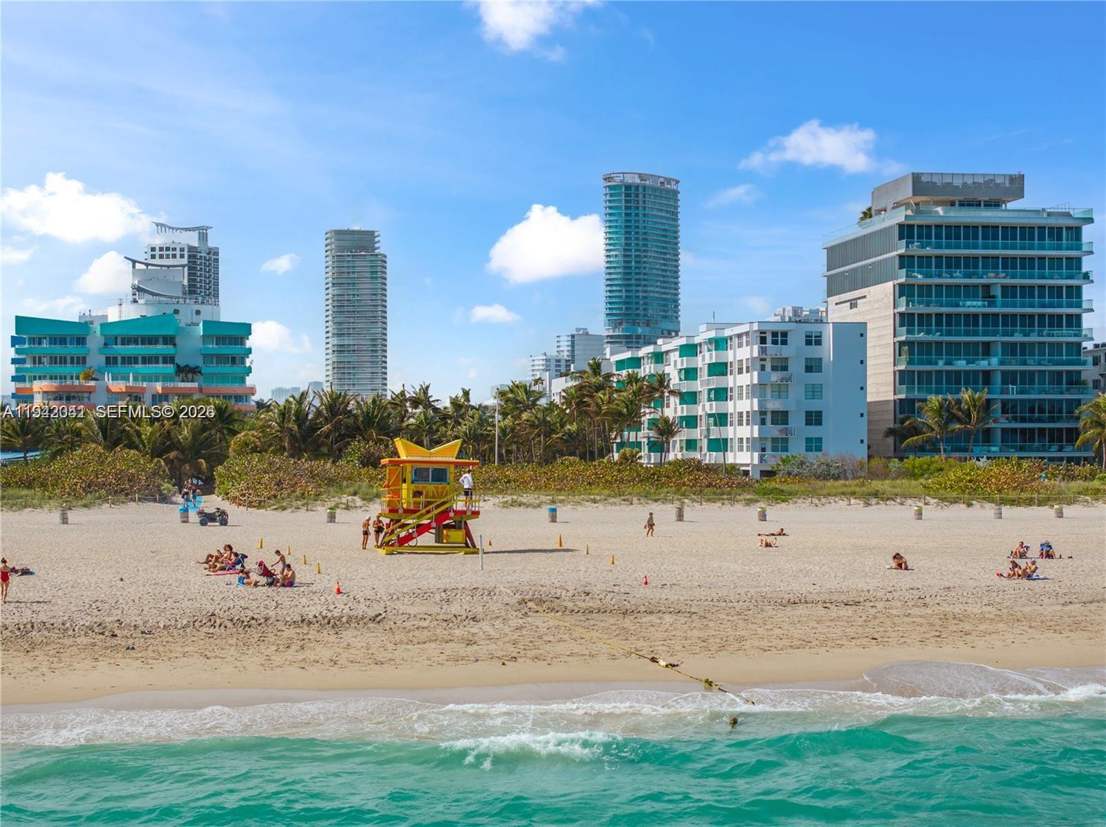 Enjoy serene, partial views of the ocean and Marjory Stoneman Douglas Park protected views that will never be blocked. This beautiful unit has been completely remodeled and is offered fully furnished. The home features 24’ x 24’ gray porcelain tile flooring, a custom designed kitchen with premium appliances, bespoke cabinetry, & countertops, as well as a beautifully renovated bathroom with designer fixtures. Additional upgrades include impact windows and doors, new central air conditioning, washer and dryer, and a spacious terrace overlooking the park and the Ocean. The unit is truly move in ready. Enjoy true beachfront living with direct access to the sand. The boutique building is quiet and discreet, offering covered gated parking, electric vehicle charging stations, and private beach access. The building has successfully completed its 50-year recertification and fully complies with all current structural integrity and reserve requirements under the new condominium laws. Ideally located in the highly sought after South of Fifth neighborhood, this residence is just steps from Miami Beach’s finest restaurants, marina, parks, shops, and vibrant cultural scene. Luxury, lifestyle, and location come together in this rare opportunity. Easy to show