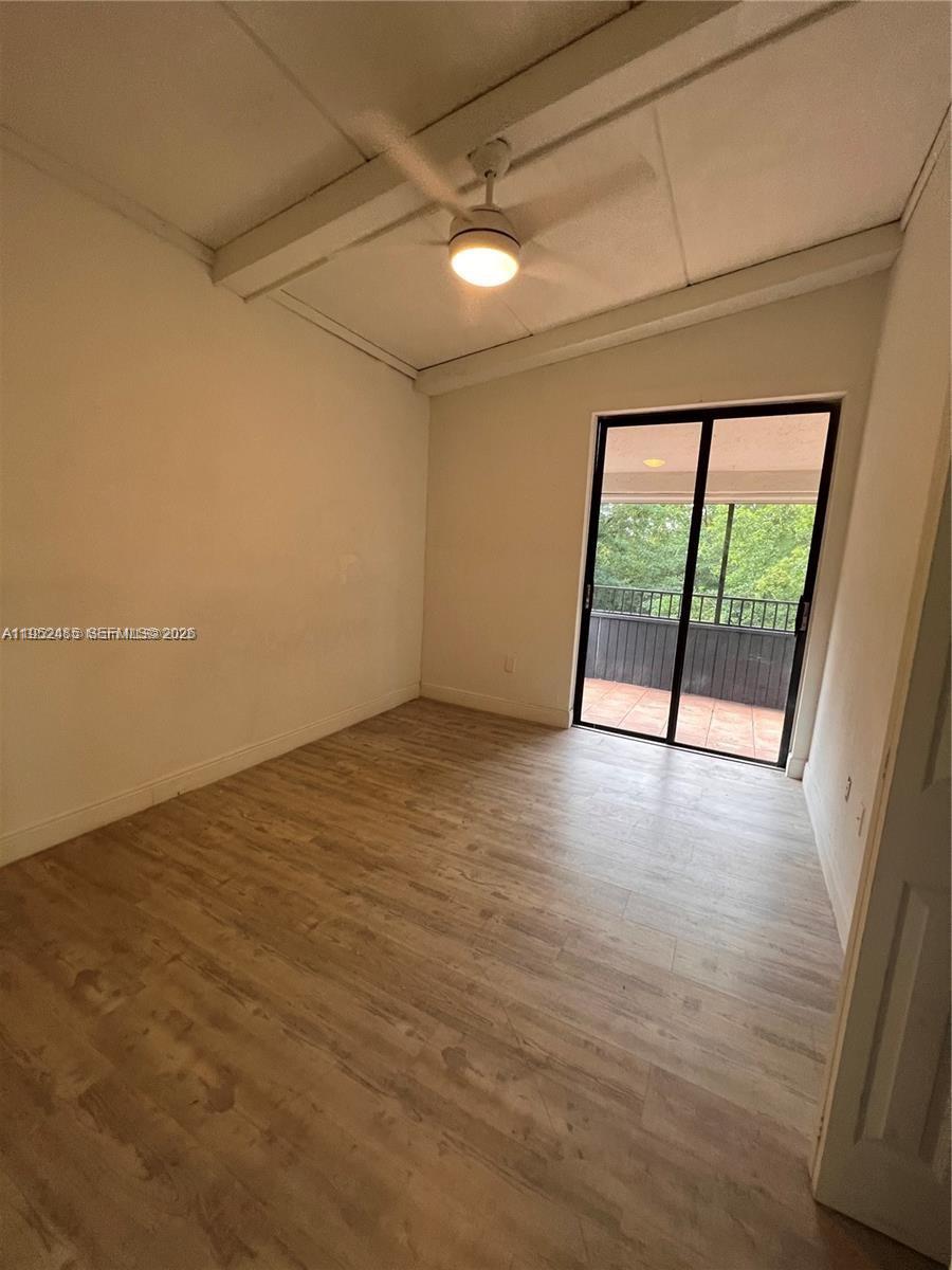 Excellent Location!! Bright and spacious corner unit featuring 2 bedrooms and 2 bathrooms with ceramic flooring throughout and high ceilings. Enjoy two private balconies with an outdoor ceiling fan, perfect for relaxing or entertaining. The unit is in excellent condition and offers an upgraded kitchen, plus in-unit washer and dryer. Includes 1 assigned parking space and a separate storage unit. CASH ONLY condo does not have reserves