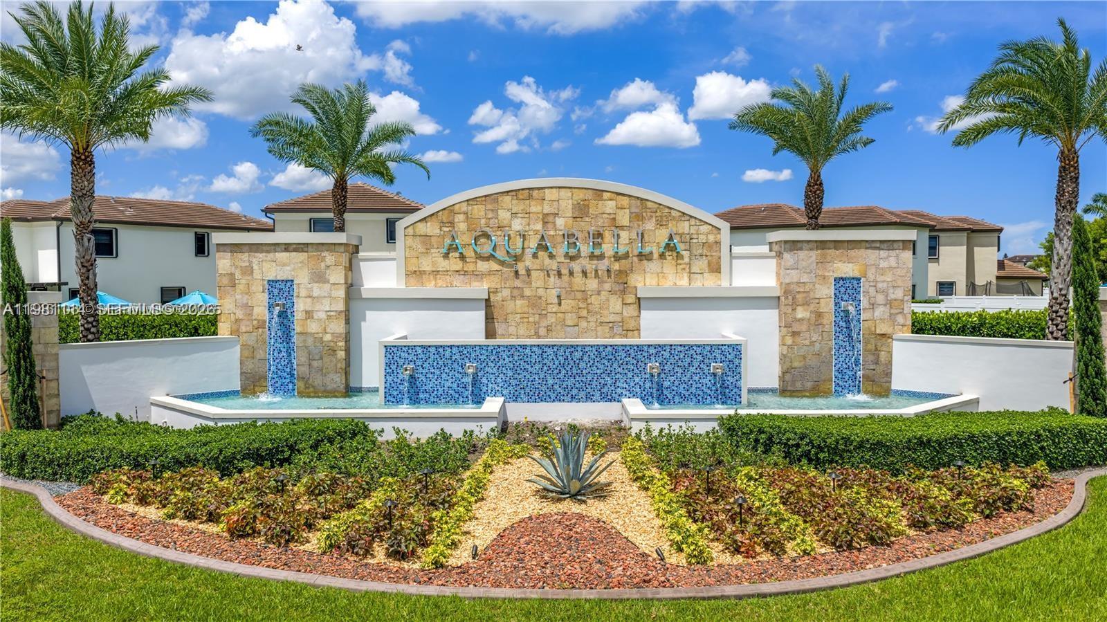 Beautiful lakefront townhouse located in the highly desirable gated community of Aquabella North. This modern 3-bedroom, 2.5-bath residence offers an open-concept layout with abundant natural light, ceramic tile flooring on the first floor and carpet upstairs. The spacious kitchen features granite countertops, stainless steel appliances, and a breakfast area overlooking the living and dining spaces. The property includes a Tesla charging station, intelligent doorbell system, and private patio with stunning lake views.

The Aquabella community offers resort-style amenities including two clubhouses, two swimming pools, fitness centers, children's splash park, playground, and beautifully landscaped common areas. Conveniently located near major highways, shopping centers, schools, and Miami International Airport.

Excellent opportunity for homeowners or investors in one of Hialeah's fastest growing communities.