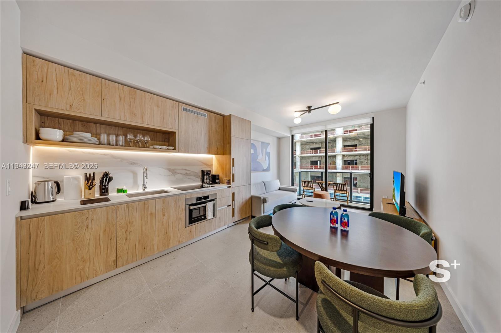 Turnkey, fully furnished One-Bedroom, One Bathroom residence at The Crosby, located in the heart of Downtown Miami / Miami Worldcenter. This modern unit features floor-to-ceiling windows, a private balcony, open-concept living area, contemporary kitchen with integrated appliances, and a spa-style bathroom.  In addition, you will own a deeded storage room. The Crosby allows short-term rentals with no rental restrictions, making this property ideal as a primary residence, second home, or investment. The building offers over 22,000 SF of amenities including a rooftop pool and jacuzzi, fitness center, coworking spaces, private restaurant/bar, and 24/7 concierge. Currently operated by Stayplus, offering six (6) months of complimentary management for the new owner at asking price (optional). Prime location near dining, entertainment, transit, and major Miami landmarks.