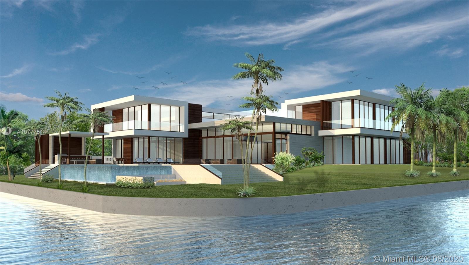 Unique 27,860 SqFt corner lot boasts 343 FT of North and East wrap-around water-frontage w/ views across the La Gorce & Indian Creek Waterways. Build your dream private sanctuary up-to ~13,500 sq ft in a quiet cul-de-sac on Pine Tree Drive Circle. This property is ideal for even the largest private yachts, with unobstructed access to Biscayne Bay and the ocean.