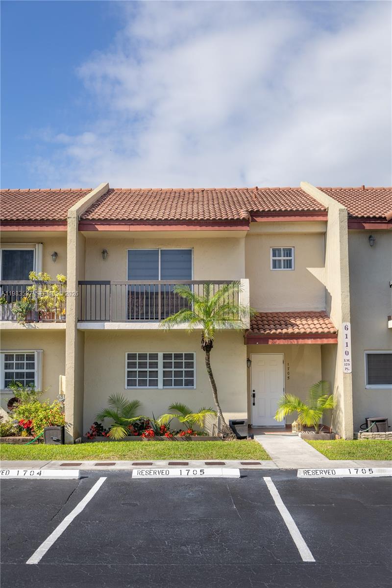 Rarely available 3 bedroom 2 1/2 bath townhouse is sought after Terra Lake Villas community in Kendall. This bright and airy residence features a spacious floorplan of over 1,350 sq ft of living space. The layout is perfect for families and investors. The open kitchen overlooks the dining area and terrace which is perfect for entertaining. The primary suite offers a private retreat with a large walk in closet and an ensuite bath. Step outside to a private balcony with nice views. Located in a quiet and very well maintaned community with low HOA fees, a community pool, 2 assigned parkings and plenty of guest parking. Just minutes from A rated schools, shopping and major highways, Your Miami lifestyle starts here! Buy it with 10% down Combo Loan
 (some pictures are virtually staged)