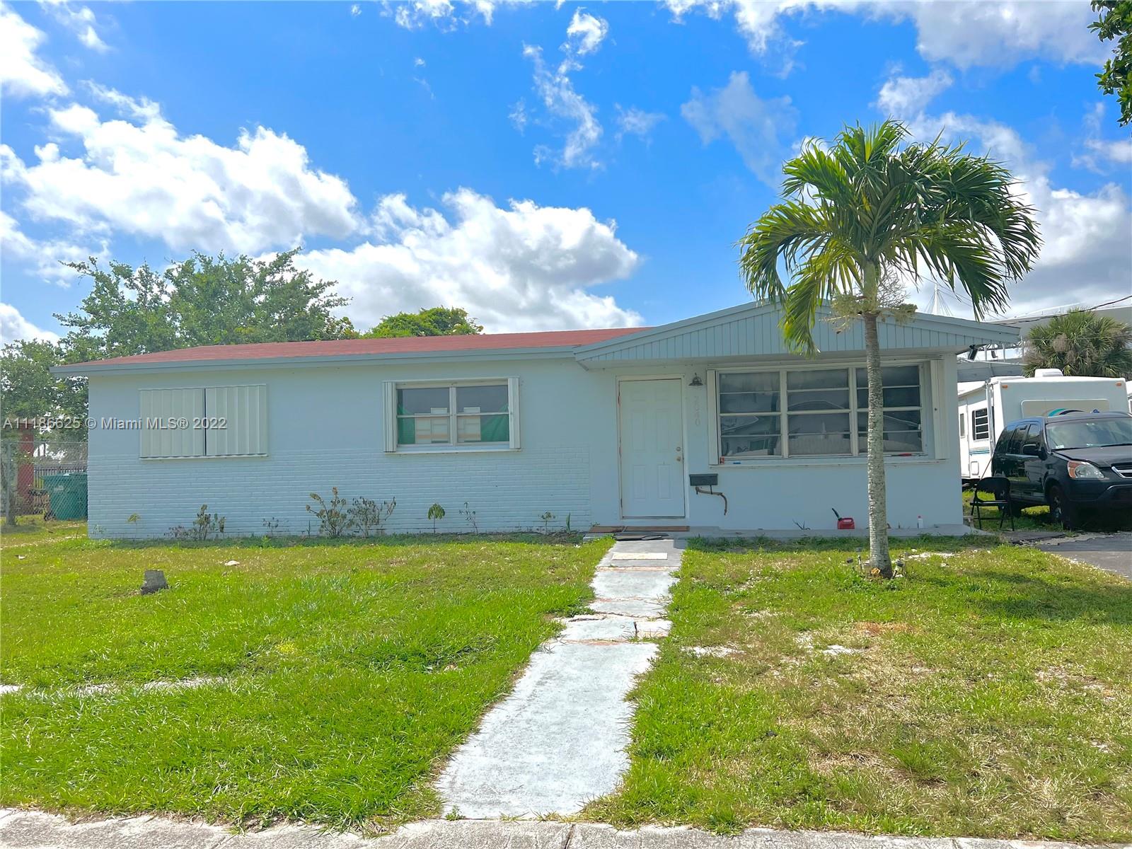 Great Home, great location near shopping area, entertainment area (HardRock, Casino, Spas, Art Galleries and so much more) and expressway, 3 bedroom 2 bath, ceramic flooring,  Roof 3 years  and SS appliances, in good conditions, Property is on the canal . All offers subject to financing must be accompanied by a pre-approval letter.