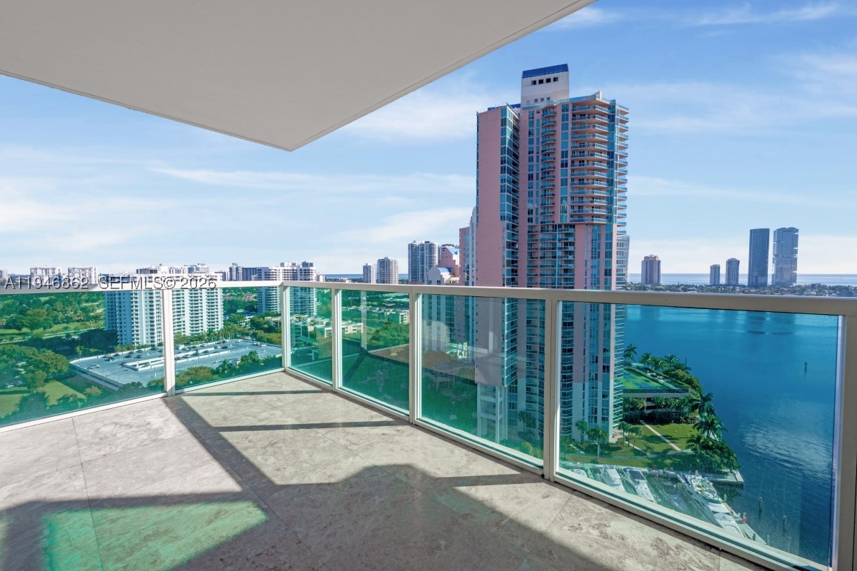 Spacious high-floor residence at Aventura Marina offering over 2,020 square feet of living space with direct Intracoastal and ocean views. One of the largest and most versatile floor plans in the community, featuring 2 bedrooms, 2.5 bathrooms, and an oversized den that can easily serve as a third bedroom, home office, media room, or guest suite.

Floor-to-ceiling windows fill the residence with natural light while expansive living areas, generous closet space, and a private terrace create an exceptional setting for both everyday living and entertaining.

Residents enjoy Aventura Marina's full-service waterfront lifestyle, including marina access, resort-style pool, fitness center, party rooms, BBQ area, kayak storage, EV charging stations, valet service, and 24-hour security.

Ideally located just steps from Founders Park and within walking distance of Aventura Mall, Publix, ACES School, houses of worship, restaurants, and everyday conveniences.

Includes two assigned parking spaces conveniently located next to each other.

A rare opportunity to own a spacious waterfront residence with the flexibility of a potential 3-bedroom layout in one of Aventura's most desirable gated communities.