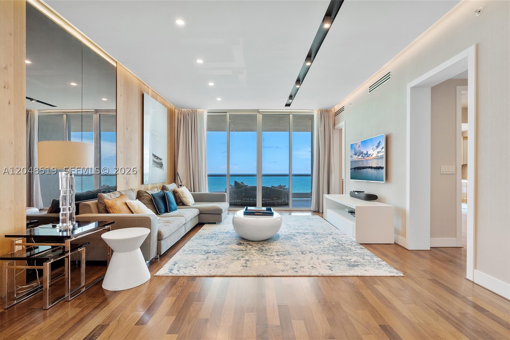 Turnkey, professionally designed 2-bedroom + den, 2.5-bath residence in the prestigious Turnberry Ocean Colony. Offering 2,235 SF of elegant living space, this beautifully renovated unit is being sold fully furnished and is move-in ready. Features include floor-to-ceiling impact glass, spacious terraces, a gourmet kitchen with premium appliances, luxurious bathrooms, and high-end designer finishes throughout. Enjoy world-class amenities including beach service, resort-style pools, spa, fitness center, concierge, valet, and 24-hour security in one of Sunny Isles Beach’s most exclusive oceanfront communities.