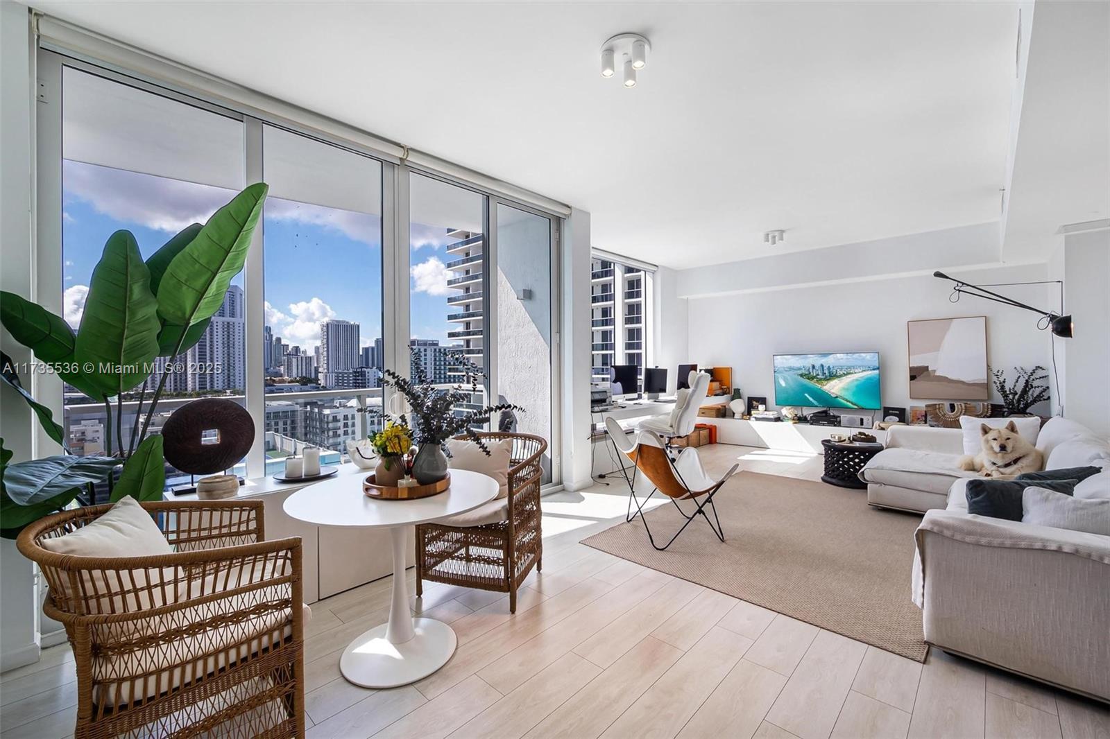 Spacious 1-Bedroom, 1-Bath in a boutique bayfront building with soaring ceilings, breathtaking bay & city views, and exclusive boardwalk access next to a scenic dog park. This LEED-Silver Certified residence offers sustainable living, with virtually all utilities included in the monthly association fee.
Enjoy elegant finishes,  quartz countertops, floor-to-ceiling impact windows wood tile porcelain flooring. Resort-style amenities, including a bayfront pool, hot tub, gym, business center, and private theater—all with panoramic bay views.
Located in the Edgewater, steps from all the Wynwood and its Michelin star restaurants minutes from  the Design District, where the city's best  shopping and entertainment await and 10 mn from Miami Beach Includes one assigned covered parking space.