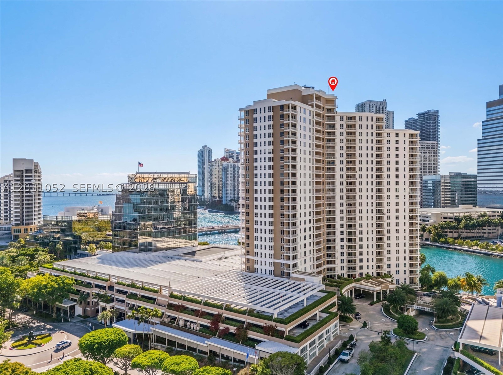 Lease opportunity in sought-after Courvoisier @ Brickell Key. Beautifully remodeled 2 beds | 2.5 baths unit offering a refined modern living experience with breathtaking water and city views. This light-filled apartment features an ideal split floor plan, walk-in closet, updated bathrooms, and a renovated kitchen with top of the line SS appliances. STORAGE space and 2 PARKING spaces included.  Abundant natural light, and an elevated lifestyle in a full-service luxury condominium offering resort-style amenities such as a bayfront pool, jacuzzi, BBQ area, racquetball court, two-story gym, business center, and children’s playroom.  Safe and serene island setting with walking path boardwalk, supermarket, restaurants, salon, playground and more. Close proximity to Brickell City Centre.