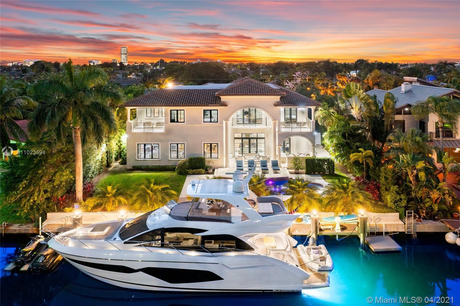 THIS CUSTOM BUILT WATERFRONT SMART HOME FEATURES 6 BEDROOMS PLUS OFFICE AND STAFF ROOM, 7 1/2 BATHROOMS INCLUDING A CABANA BATH WITH SHOWER. STATE OF THE ART GOURMET KITCHEN WITH OVERSIZED ISLAND. SPACIOUS LIVING ROOM, FORMAL DINING ROOM, FAMILY ROOM, BAR, BREAKFAST AREA, ELEVATOR. MARBLE AND WOOD FLOORS, 3 LARGE TERRACES. 2 SEPARATE LAUNDRY ROOMS ON EACH FLOOR, 3 CAR GARAGE.  PRIVATE DOCK TO ACCOMMODATE UP TO A 75 FOOT VESSEL.