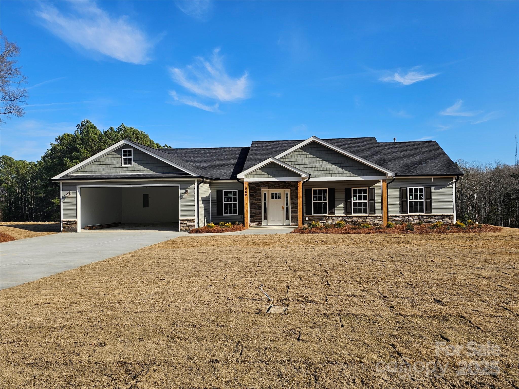 Great new construction home on over 2 acre lot. House features 9 ft ceilings, split floor plan. screen back porch off dining area. Large 24 x 24 garage. Buyer maybe able to pick out some of the interior finishes depending on stage of construction.