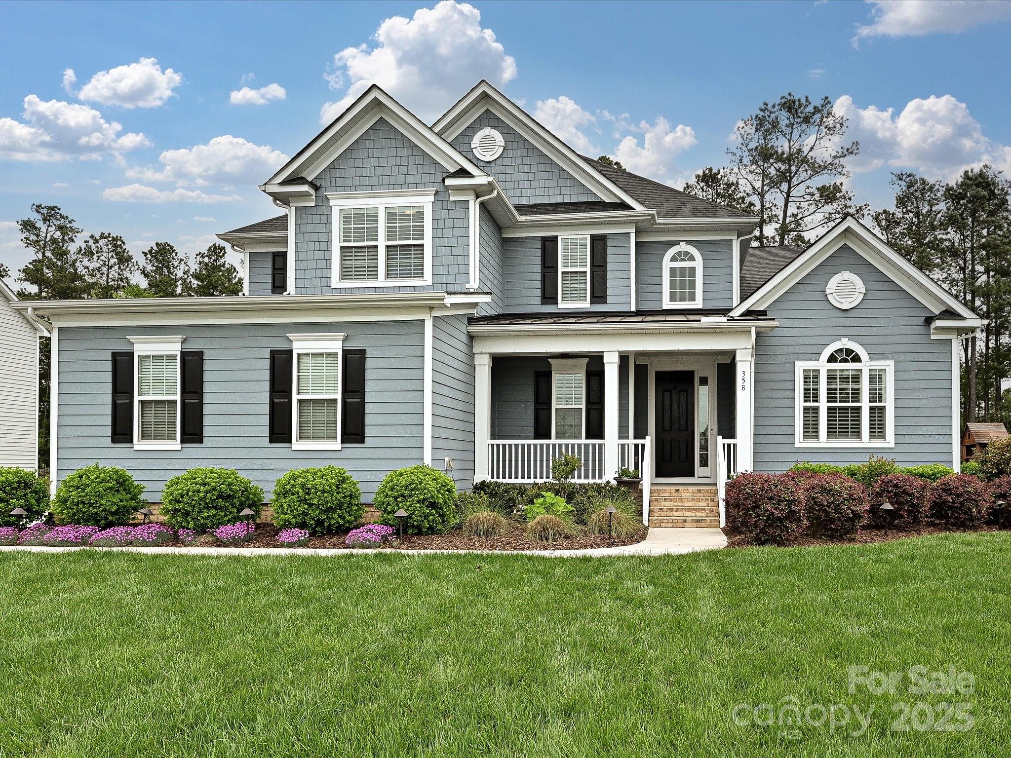 Gorgeous, luxury custom home built by Shea in desirable Habersham. Main level features a soaring 2 story foyer, Gourmet Kitchen including 5-burner gas cooktop with hood, island, breakfast bar, pantry and upgraded appliances, Office with French doors, Great Room with gas log fireplace and built-ins, Breakfast and Dining Rooms all with hardwoods. Finally a main level Owners Suite and as you might expect, hardwood flooring, tray ceiling, walk in closet, bathroom with large double sink vanity and quartz counters, soaking tub and stand up shower.  Additional main level features include high ceilings, archways and custom moldings.   Upper level features 3 secondary bedrooms along with 2 full baths, a Loft and large Recreation Room with walk in storage.  Heated Deck and porch overlooking flat yard.  Side load 3-car garage.  Habersham offers pool, recreation area, walking trail & clubhouse with close proximity to shopping, dining & entertainment.