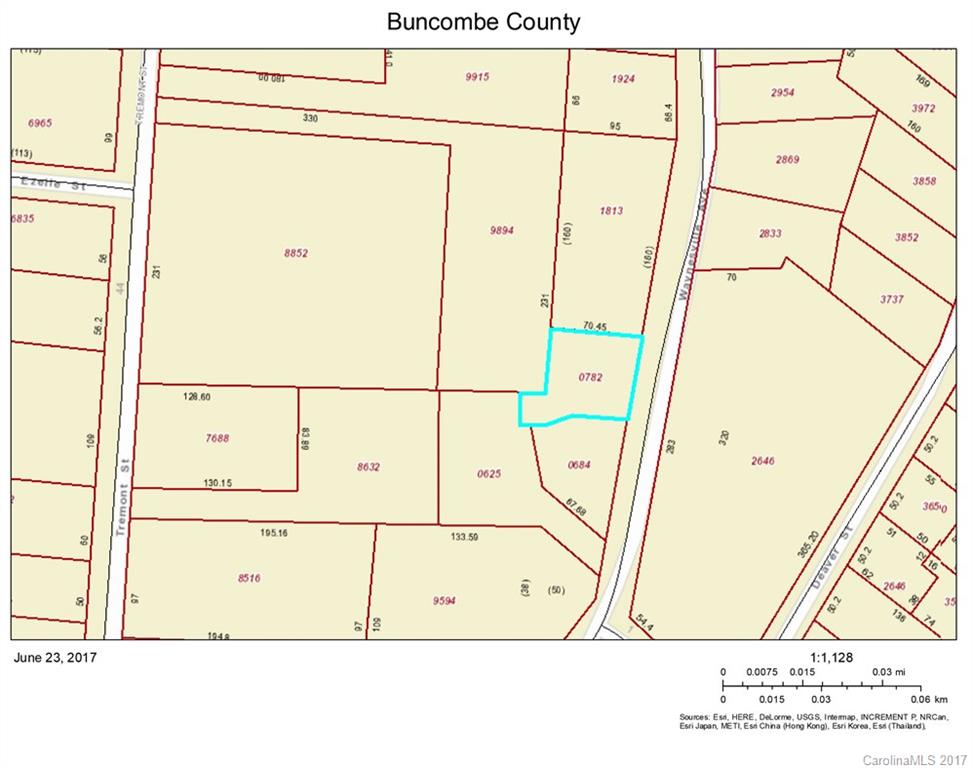 West Asheville lot near River Arts District.  City water and sewer at front of lot.  Priced at wholesale price.  See survey. owner/agent