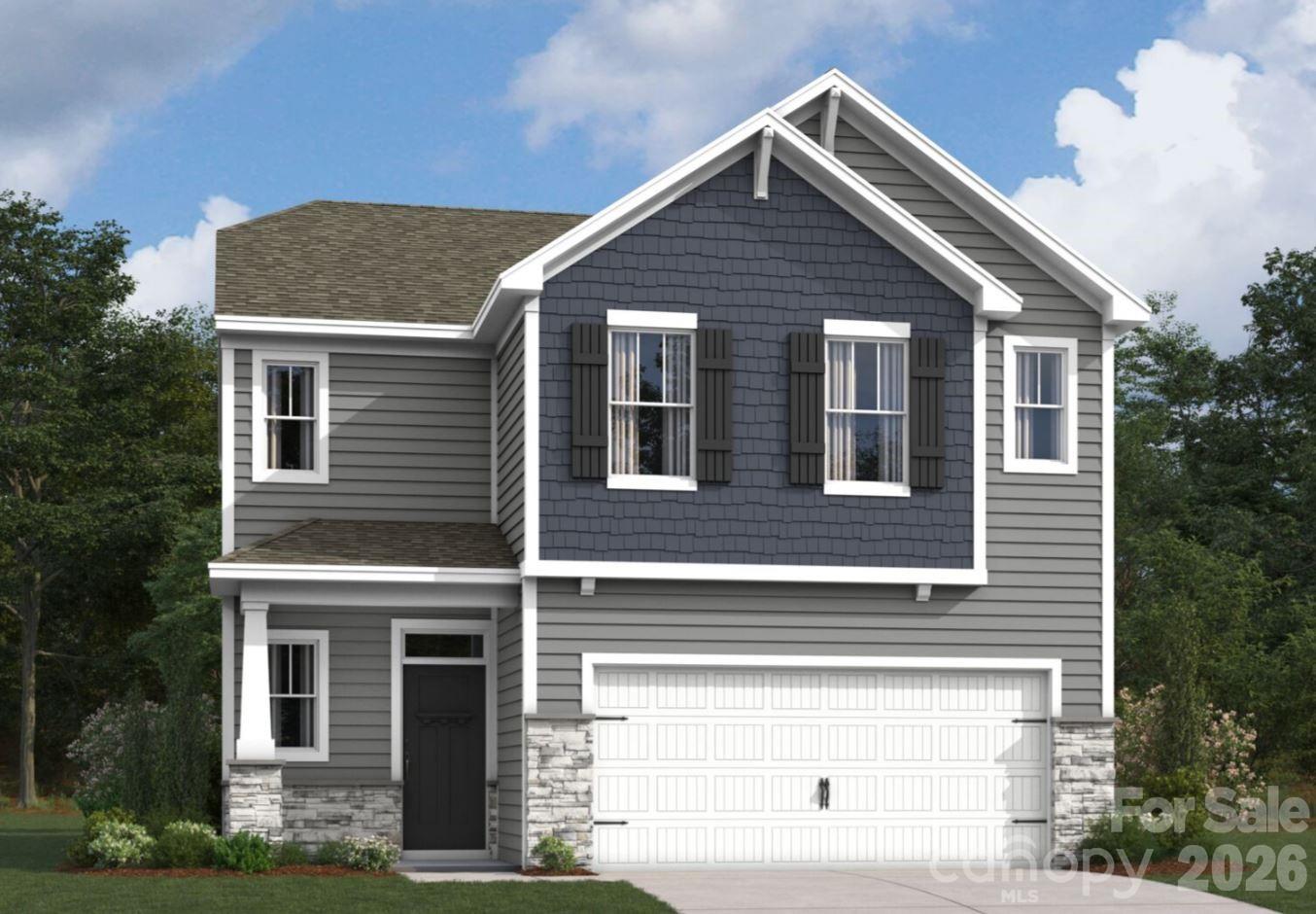 Welcome to the Bartlett! Walking in from the front covered porch you are greeted with a warm and inviting foyer. The home opens up into your kitchen, family room and breakfast area. You'll notice the main areas of this level have been finished with easily maintainable EVP flooring and throughout the home the windows have been accented with 2" faux wood blinds. The kitchen is fit for a chef, featuring stainless steel appliances, a French door refrigerator, quartz countertops and an island with a sink. The family room is spacious and allows for conversation to flow easily. Through the sliding glas door is an extended patio, perfect for entertaining or enjoying a morning coffee. Heading upstairs, you'll find a spacious loft, perfect for an extra living space or game room. There are two additional bedrooms and a full shared bathroom with a dual vanity and separate toilet and shower area. The laundry room has been centrally located and includes a full size washer and dryer. Finally, walking into the Owner's suite you'll find plenty of natural lighting and enough room to accommodate a king size bed and other furniture. The en-suite is straight from a spa featuring a tiled shower, dual vanity and private toilet area. Finishing the suite is a spacious walk-in closet that is sure to fit any size wardrobe. Welcome to your new home!