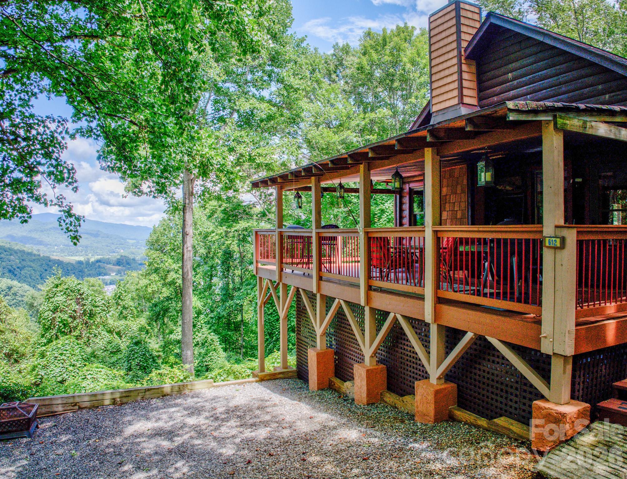 Inviting mountain cabin with VIEWS! The private, rustic-comfortable getaway you’ve been looking for: Take in the stunning views from the wraparound deck and spacious covered porch—or relax by the large stone fireplace in the expansive great room! The huge primary bedroom includes a full width closet plus lockable storage space, and efficient ladder stairs to the cozy guest loft (handy extra space not included in the square footage due to low ceiling height). The primary bathroom flows into the laundry area and has an adjacent half-bath as well. In the basement/crawlspace, you’ll find a cool platform fitted out as a workshop space for all your projects! You can love this home as a primary residence as it's currently used, or put it to work for you as a vacation rental as was done by previous owners. So many opportunities! Come and see!