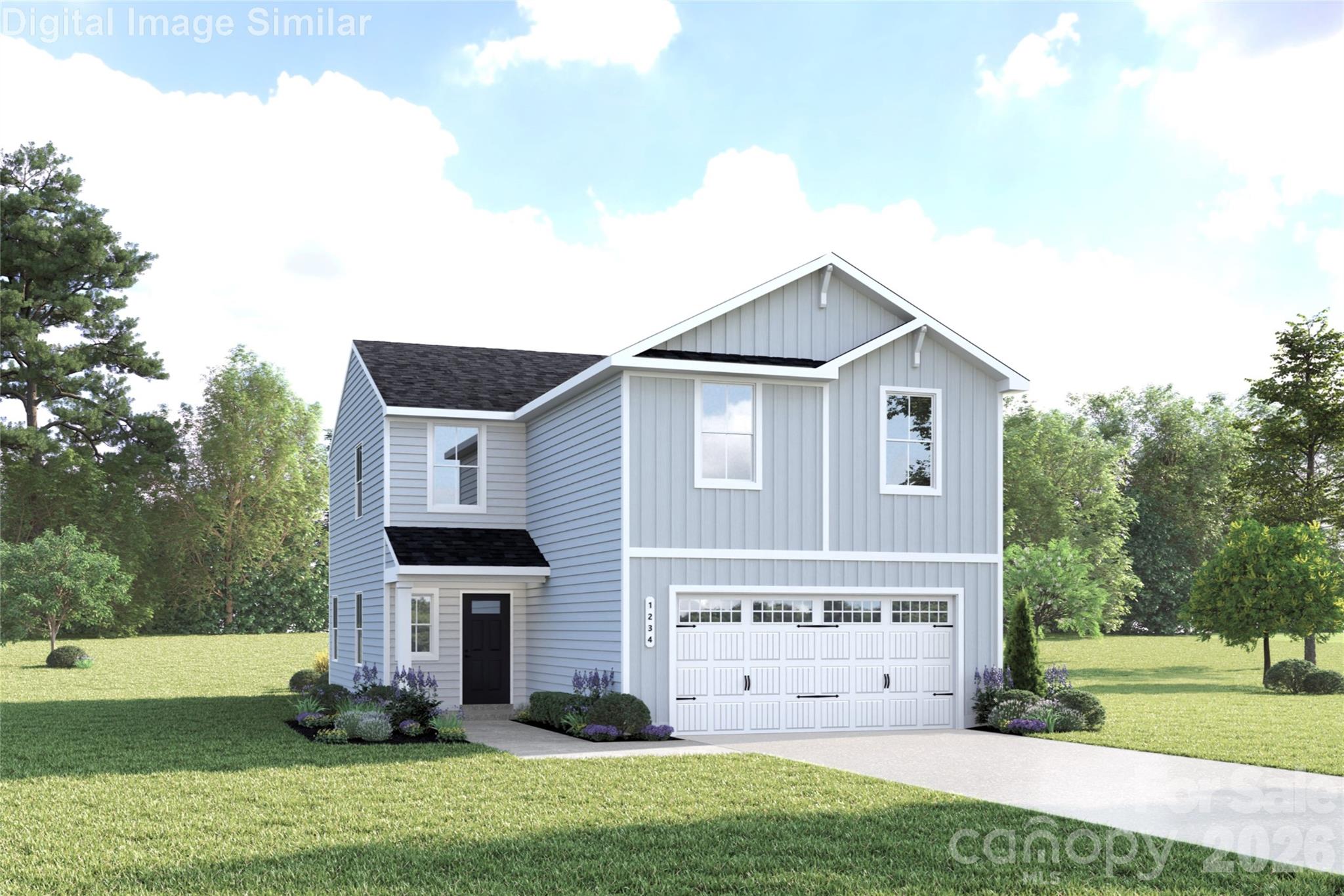 The Sequoia offers efficient two-story living with smartly designed spaces on a slab foundation. The main level features an open-concept layout with large windows that fill the great room, dining area, and kitchen with natural light. The kitchen includes a functional island, stainless steel appliances, granite countertops, ample cabinetry, and a pantry—perfect for busy mornings and entertaining. Upstairs, a bright flex space at the top of the stairs serves as a reading nook, homework zone, or play area. The owner’s suite is privately located at the rear, featuring a spacious layout, large windows, a walk-in closet, and a double-vanity bath with a large shower. Three additional bedrooms—one with a walk-in closet—offer flexibility for family or guests. Additional highlights include a welcoming covered entry, seamless indoor-outdoor flow to the patio or optional rear porch, a garage entry with storage and pantry access, and extra storage under the stairs in the two-car garage. Photos are for illustrative purposes. To be Built.  Primary Residence or smart investment.
