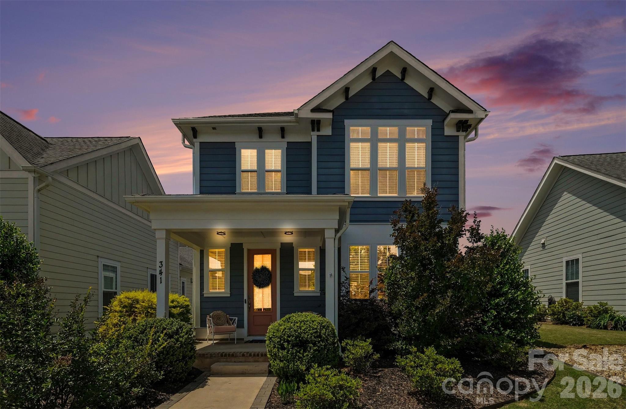 Built in 2021, this beautifully upgraded 3-bedroom, 2-bath home in the highly desirable Riverwalk community is filled with thoughtful details and modern finishes throughout. From the moment you walk in, you’ll notice the abundance of natural light and inviting open layout. The kitchen features quartz countertops, a gas stove with hood vent, upgraded black hardware on white cabinetry, and three oversized windows above the sink that make the space feel bright and airy. The open living area is warm and welcoming with upgraded light fixtures, a fireplace with painted surround, and a custom drop zone that adds both character and functionality. The spacious primary suite includes dual vanity sinks, a walk-in shower, and updated lighting and hardware in the ensuite bath. Two additional bedrooms share a secondary bath with matching upgraded finishes. Enjoy relaxing on the extended covered lanai and patio overlooking the fenced backyard, perfect for outdoor dining, entertaining, or unwinding, plus the added bonus of an extended 2-car garage. Located just a short distance from the neighborhood pool, this home also gives you access to everything Riverwalk is known for — scenic walking and biking trails along the Catawba River, parks, green spaces, dining, outdoor recreation, and a true community feel!