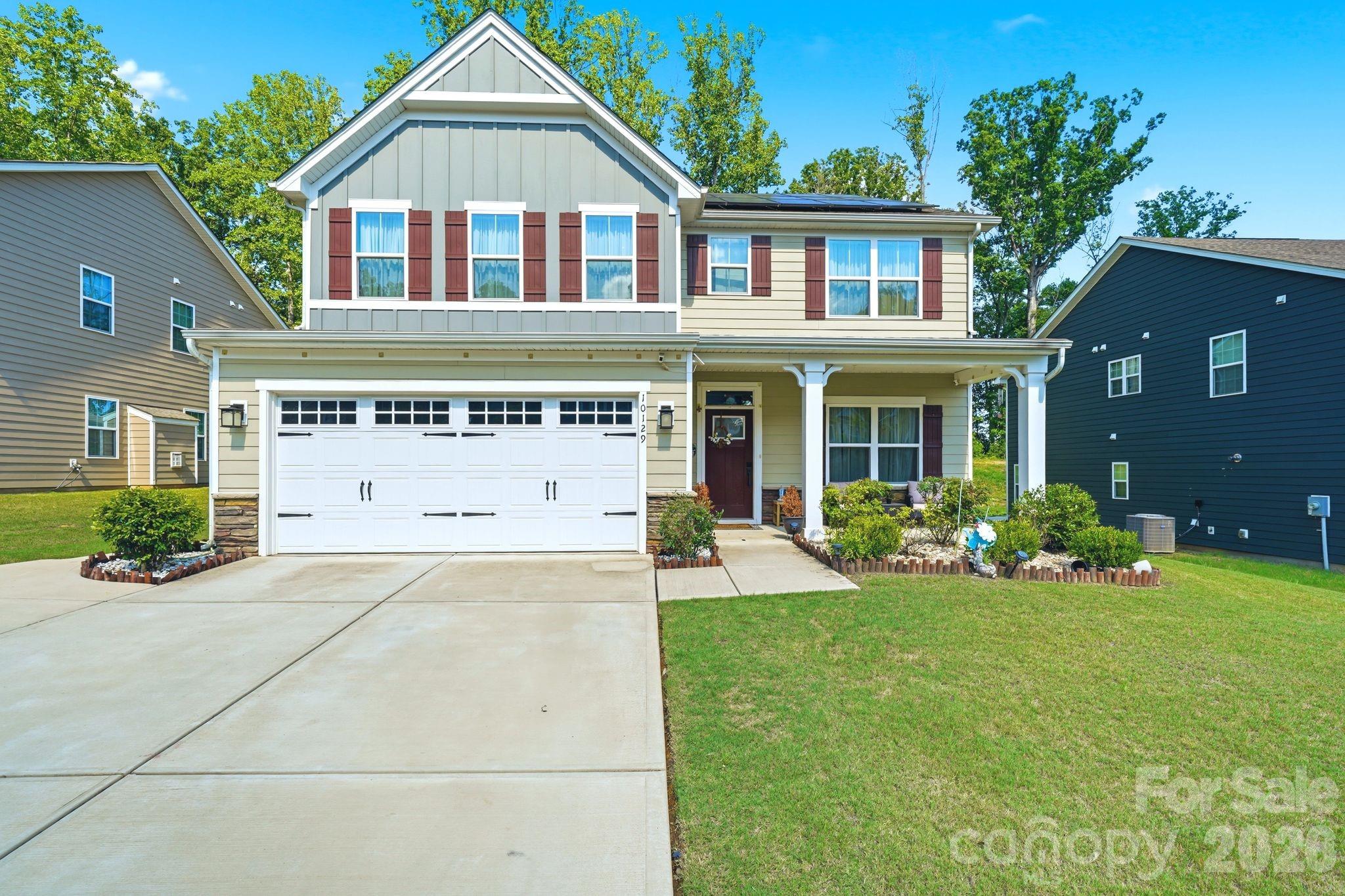 Welcome to this meticulously maintained, move-in-ready home that combines modern comfort, energy efficiency, and outstanding convenience.
Highlights You’ll Love
Fully Paid REC 410 Solar Panel System with Tesla Powerwall 3 Battery Backup — enjoy energy savings, sustainability, and backup power during outages.
Extended Covered Porch — perfect for relaxing mornings, evening gatherings, and year-round outdoor enjoyment.
Professionally Graded Backyard featuring a playground and trampoline, creating the ideal space for family fun and outdoor entertaining.
 Extended Concrete Walkway connecting the driveway to the backyard patio for added convenience and accessibility.

Spacious & Functional Layout

* 4 generously sized bedrooms
* Dedicated office/flex room ideal for working from home
* Huge loft offering versatile living space
* 3 full bathrooms
* 2,764 square feet of thoughtfully designed living area

Prime Location

* Located in a highly sought-after community with excellent school ratings
* Highly desirable Cabarrus county schools
* Approximately 10 minutes from UNC Charlotte
* Conveniently situated just minutes from I-485 Exit 36, providing easy access to shopping, dining, and major employment centers

This exceptional home offers the perfect blend of modern upgrades, energy independence, family-friendly outdoor spaces, and a convenient location. A rare opportunity to own a nearly new home with thousands of dollars in premium improvements already completed.