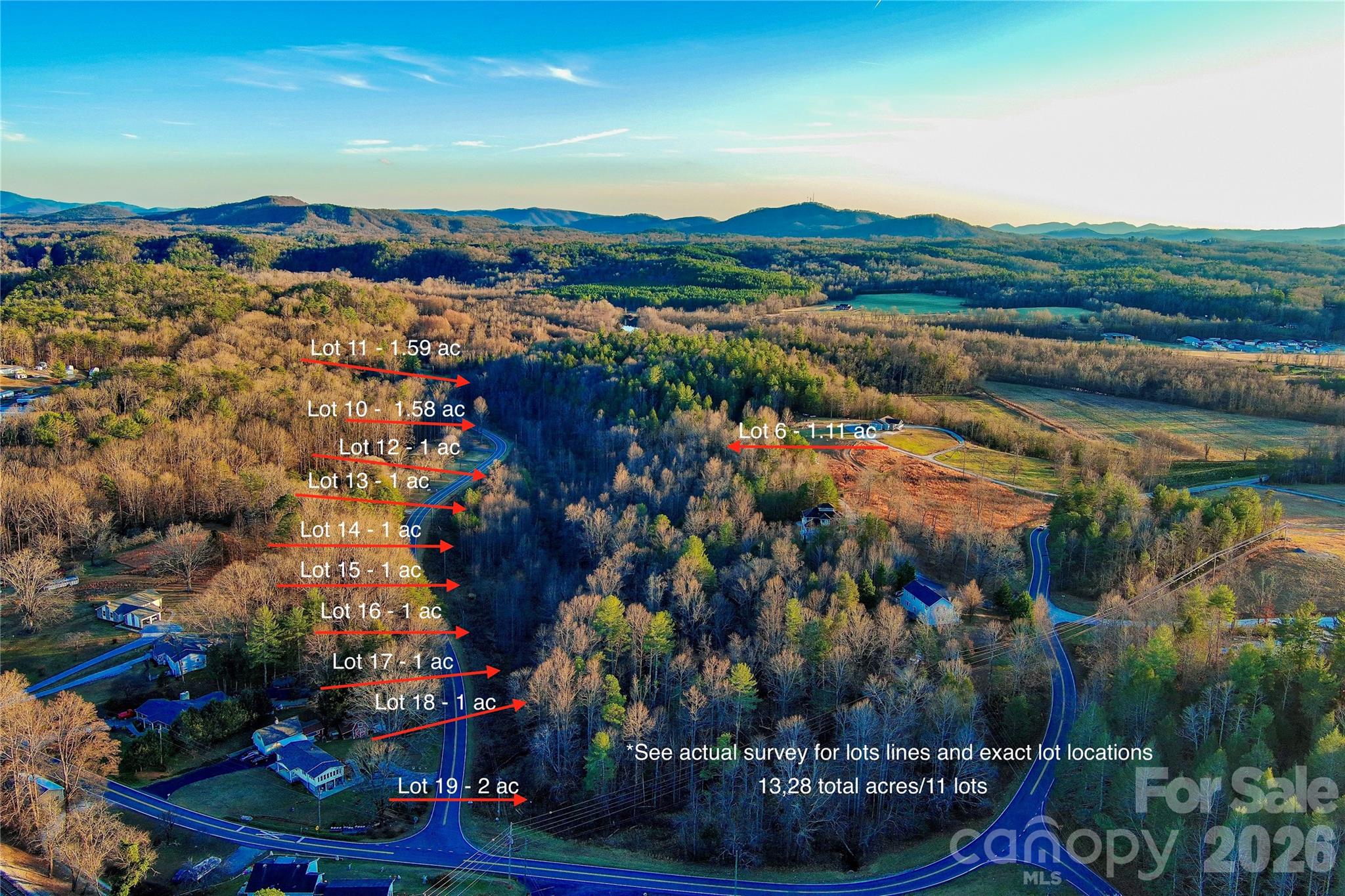 Riverview Forest Subdivision - 13.24 Acres (11 subdivision lots) near Lake James in Marion, North Carolina.
This property consists of 11 combined lots totaling approximately 13.24 acres in the established Riverview Forest community, located less than one mile from Lake James and just 10 minutes from downtown Marion. Asheville is approximately 45 minutes away, offering easy access to additional dining, shopping, and regional amenities.
The lots are being sold together, creating a versatile opportunity for a buyer seeking future development potential, long-term land investment, or a private estate setting.  Riverview Forest offers a peaceful, natural environment without a formal homeowners association, while still maintaining recorded deed restrictions, road maintenance agreements, and easements that should be reviewed by prospective buyers. The location provides convenient access to Lake James, outdoor recreation, and the charm of downtown Marion, making it appealing for both personal and investment use.

Parcel Identification Numbers:
1703-00-73-2809 | 1703-00-73-4990 | 1703-00-73-5747 | 1703-00-73-7399 |
1703-00-74-0890 | 1703-00-74-2620 | 1703-00-74-3390 | 1703-00-74-3425 |
1703-00-74-4136 | 1703-00-74-4274 | 1703-00-82-1949