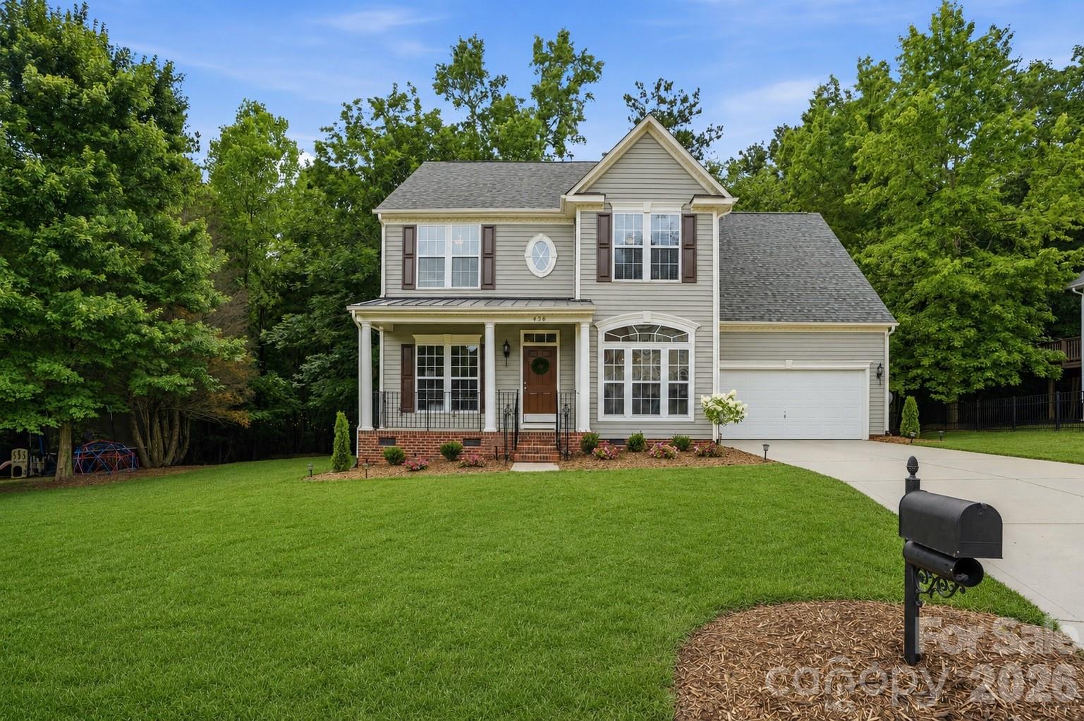 Tucked away on a private homesite backing to the woods, this home offers the perfect blend of space, flexibility, and outdoor living in one of the most convenient locations in Lake Wylie. Inside, you'll find a thoughtfully designed floor plan featuring 3 bedrooms plus a spacious bonus room that can easily serve as a 4th bedroom, playroom, media room, or flex space to fit your lifestyle. The main level offers a dedicated home office, formal dining room, breakfast nook, and a large kitchen with plenty of room for gathering, entertaining, and everyday living.
Step outside and discover what truly sets this home apart. The oversized back deck overlooks a peaceful wooded backdrop, creating a private retreat where you can relax, entertain guests, enjoy morning coffee, or simply unwind while taking in nature. Venture into the woods and you'll find a creek, offering endless opportunities for exploring, playing, and making memories right in your own backyard. Located in a sought-after community with a neighborhood pool and park, you'll enjoy the best of both worlds, privacy at home while remaining just minutes from shopping, dining, schools, and everything that makes Lake Wylie such a desirable place to call home.
Whether you're looking for room to grow, space to work from home, or a backyard that feels like your own private escape, this home checks all the boxes.