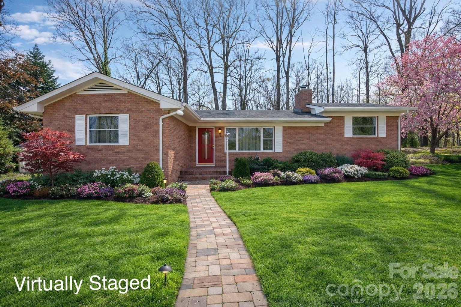 Just reduced an additional $5,000 — now priced at $334,900, reflecting a total reduction of $15,000 since originally listed! Welcome to 10608 Glenmac Road, a charming full-brick home featuring 3 bedrooms, 2 full baths, and a dedicated office, all situated on a private wooded 0.64-acre corner lot in an established neighborhood off Harrisburg Road. Conveniently located near I-485, shopping, and everyday amenities. Inside, you’ll find hardwood floors, a desirable split-bedroom floor plan, tiled baths, vinyl flooring, and a spacious walk-in closet in the primary suite. The home also includes all appliances, newer replacement windows, storm doors, and a cozy wood-burning stove in the living room. Outside, enjoy mature landscaping, ample parking, a large back patio, and a hot tub — perfect for relaxing or entertaining. The detached oversized one-car garage offers additional workshop space for hobbies, storage, or projects.This home is full of potential and ready for your personal touches to make it your own!