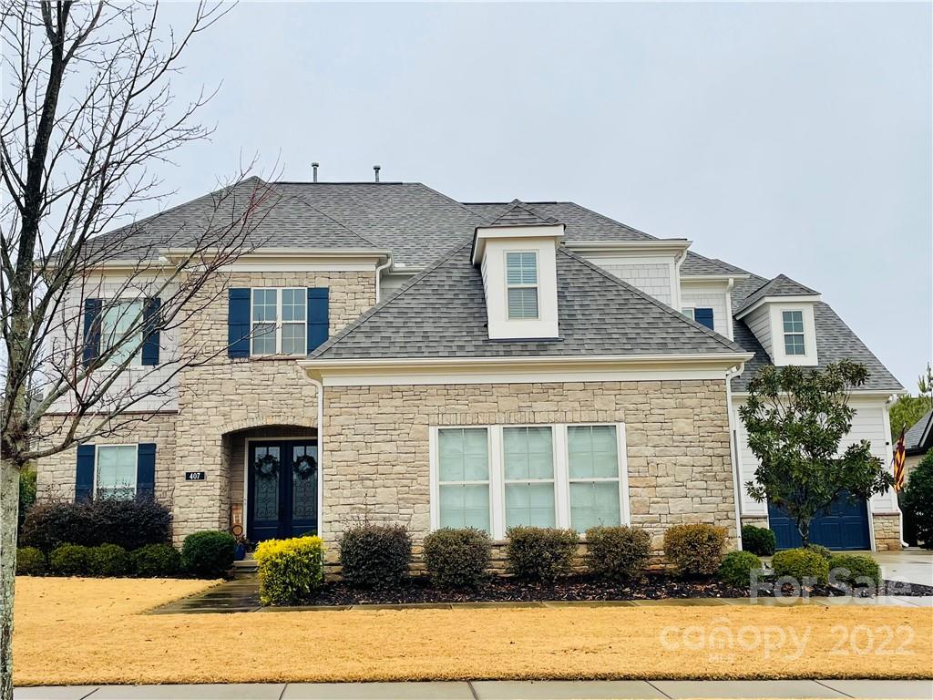 Beautiful home ion corner lot in highly desirable Springfield Community. Stunning trim work greets you in the 2 story foyer. Open kitchen, living, dining area with fireplace and built ins. Private office on main and a guest ensuite rounds out the 1st floor. Enjoy an outdoor escape to the screened in porch with fireplace with a newly extended patio and firepit. Upstairs you will find a large primary suite with huge upgraded spa like bathroom. You'll also find plenty of extra space upstairs with 3 additional bedrooms, 2 bathrooms and an open loft. Springfield is amenity rich golf course community offering 3 pools, fitness center, tennis courts, pickleball court, walking trails. HOA dues include annual membership to Anne Springs Greenway.